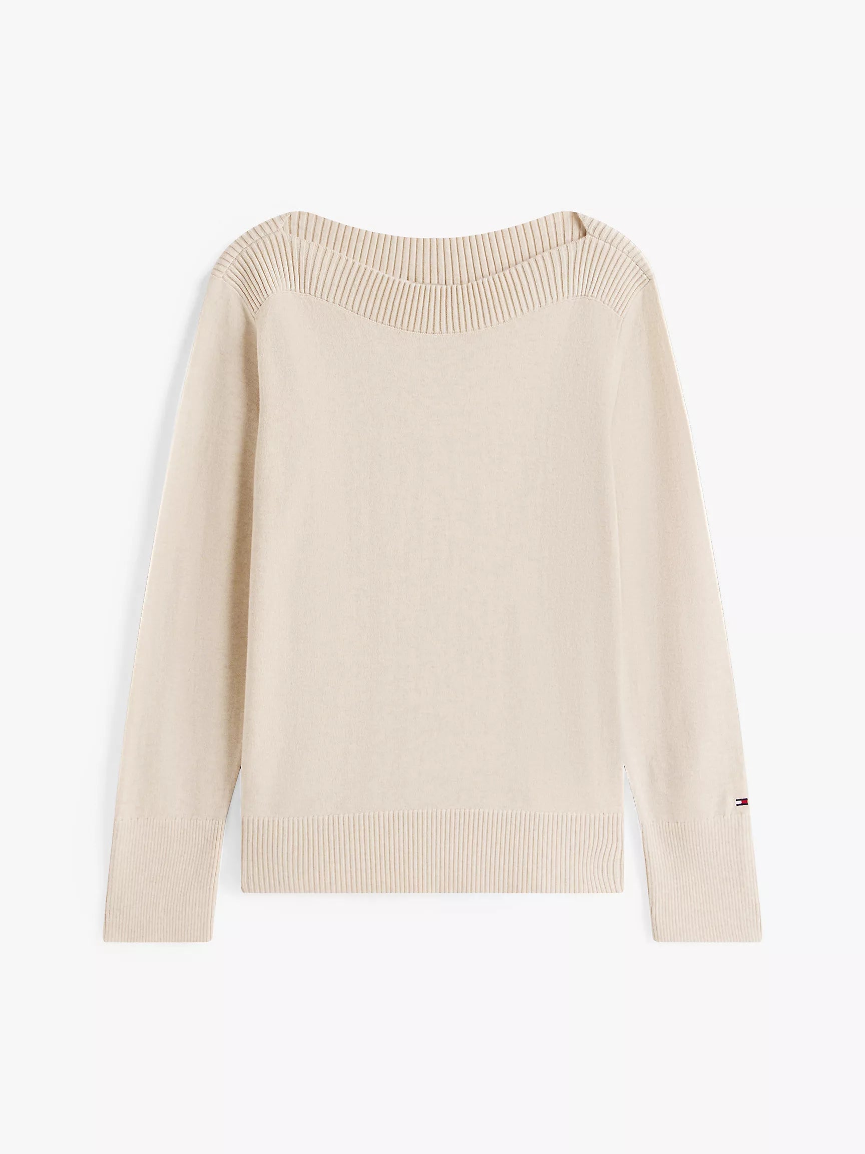 Tommy Womens' Boatneck Sweater/ Beige Heather