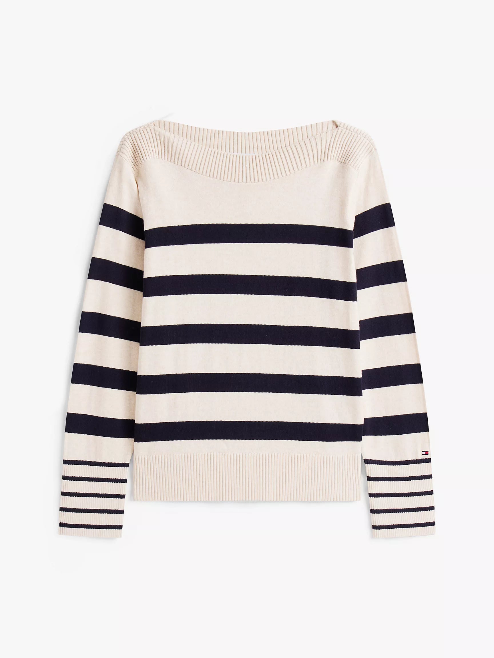 Tommy Womens' Stripe  Boatneck Sweater/