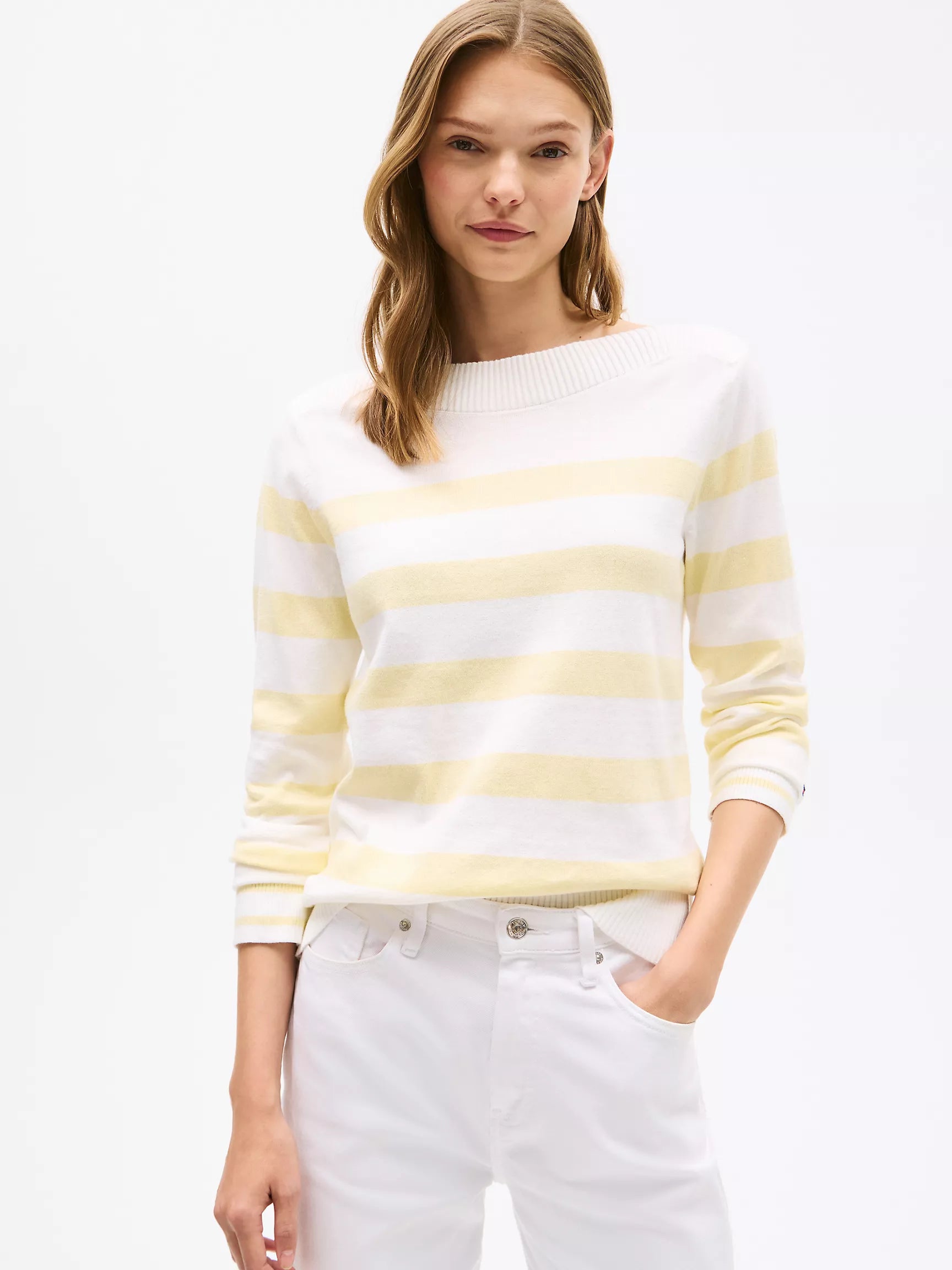 WOMENS' TOMMY Stripe Boatneck Sweater