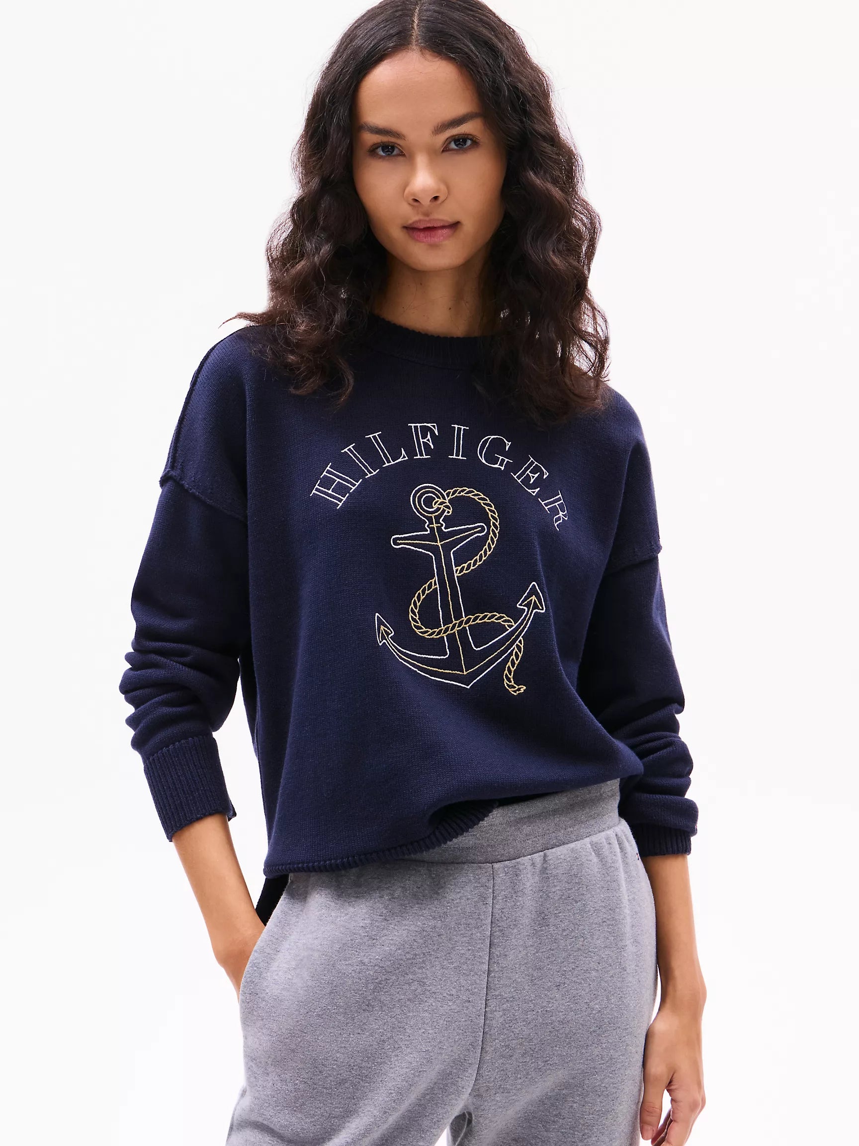 WOMENS' Hilfiger Anchor Logo Sweater