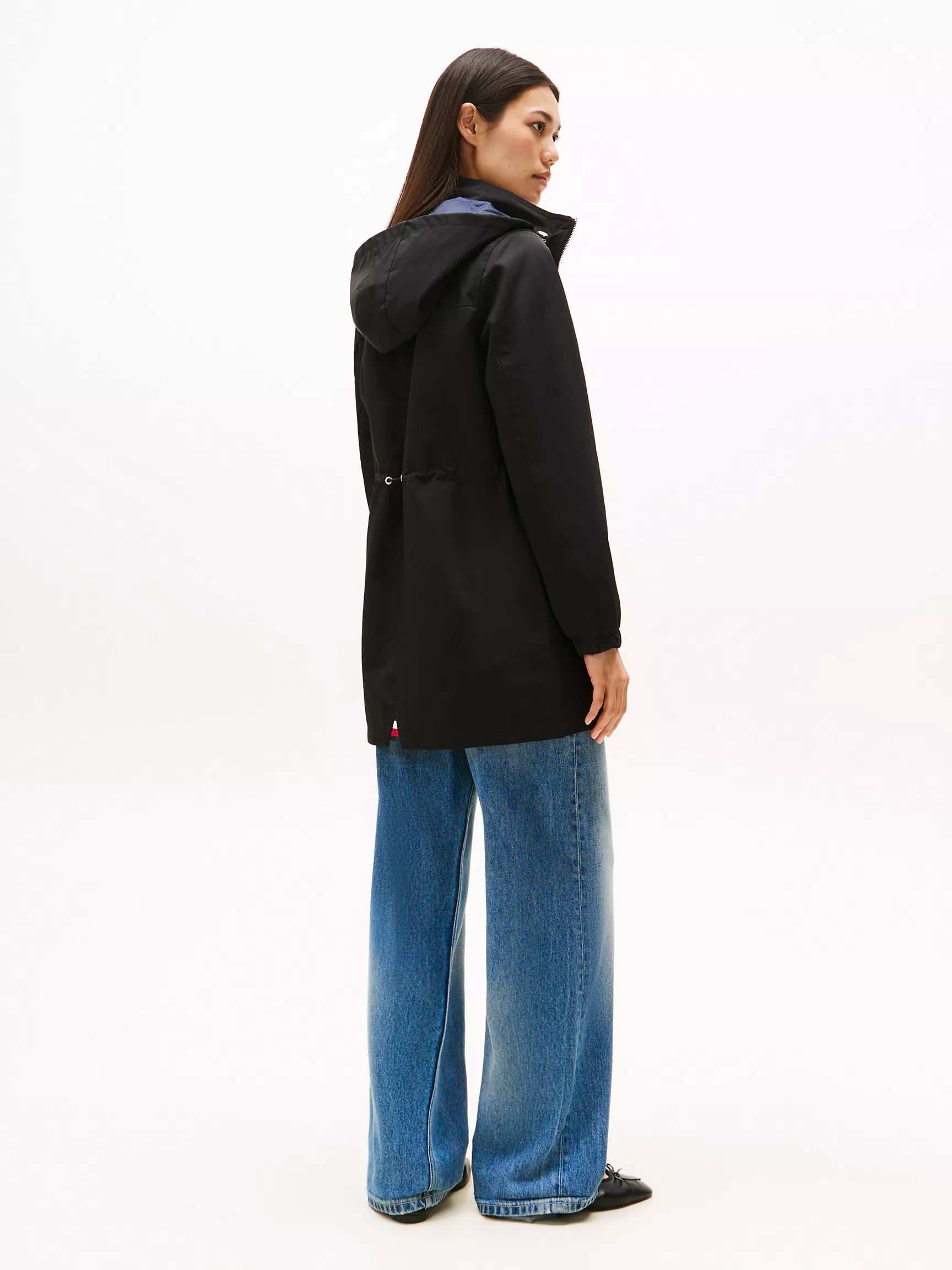 TOMMY WOMENS' Lightweight Hooded Jacket Classic BLACK