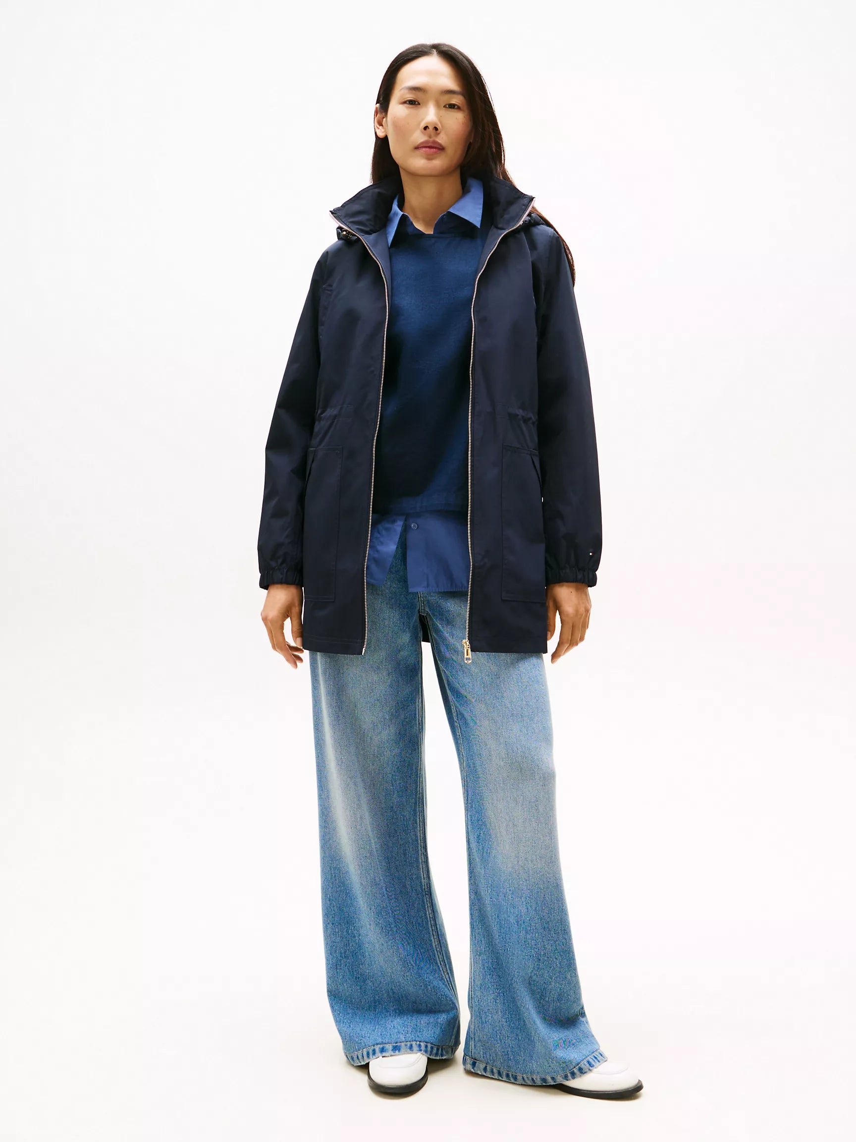 TOMMY WOMENS' Lightweight Hooded Jacket Classic Navy