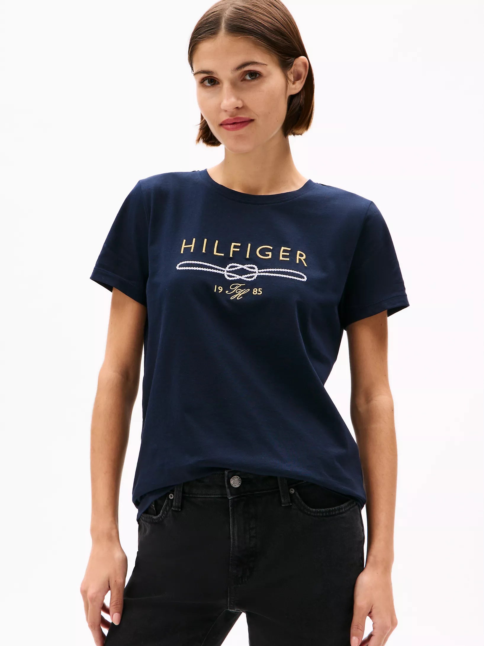 Womens' Tommy Hilfiger Nautical Rope Logo T-Shirt