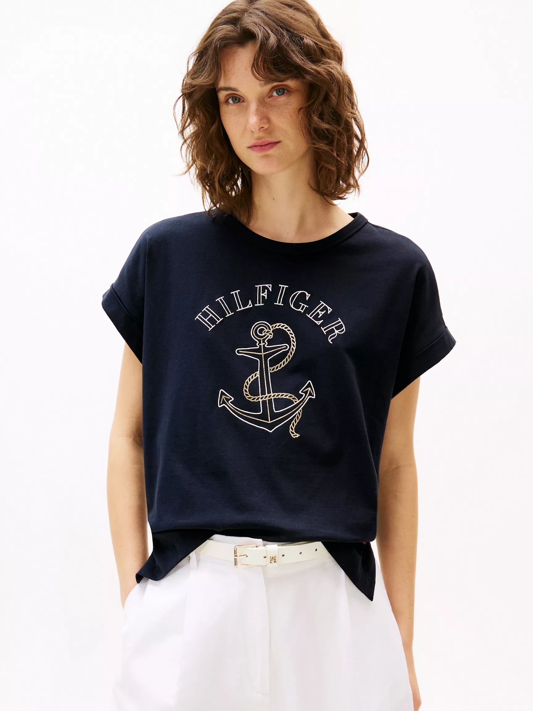 Women Tommy Hilfiger Anchor Logo T-Shirt