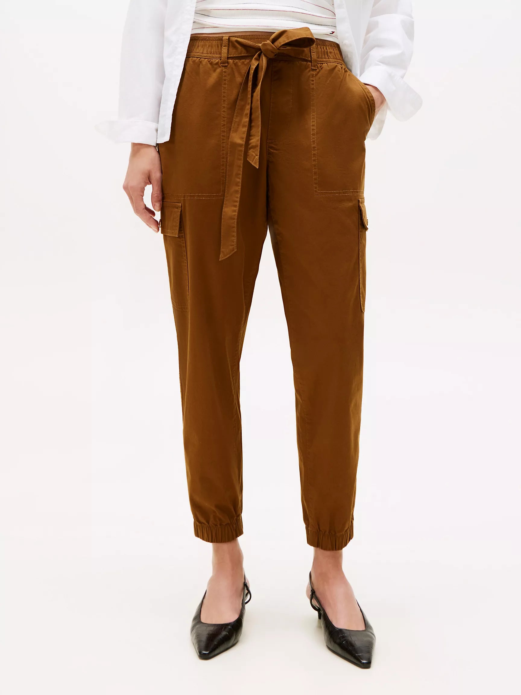 Tommy Womens' Belted Cargo Jogger/ Highland Khaki