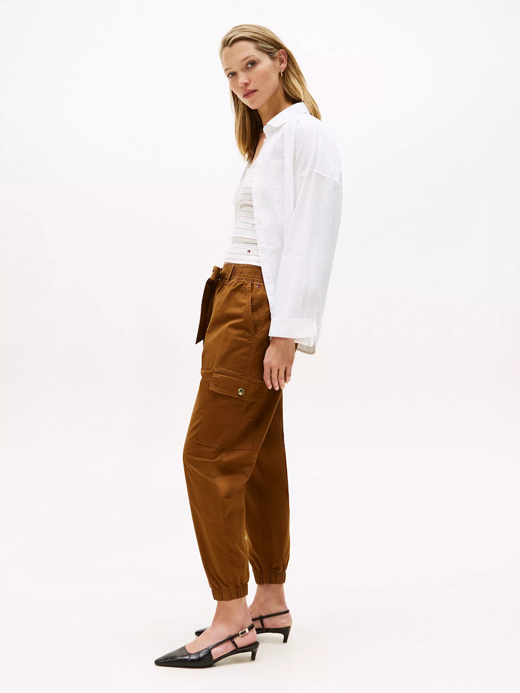 Tommy Womens' Belted Cargo Jogger/ Highland Khaki