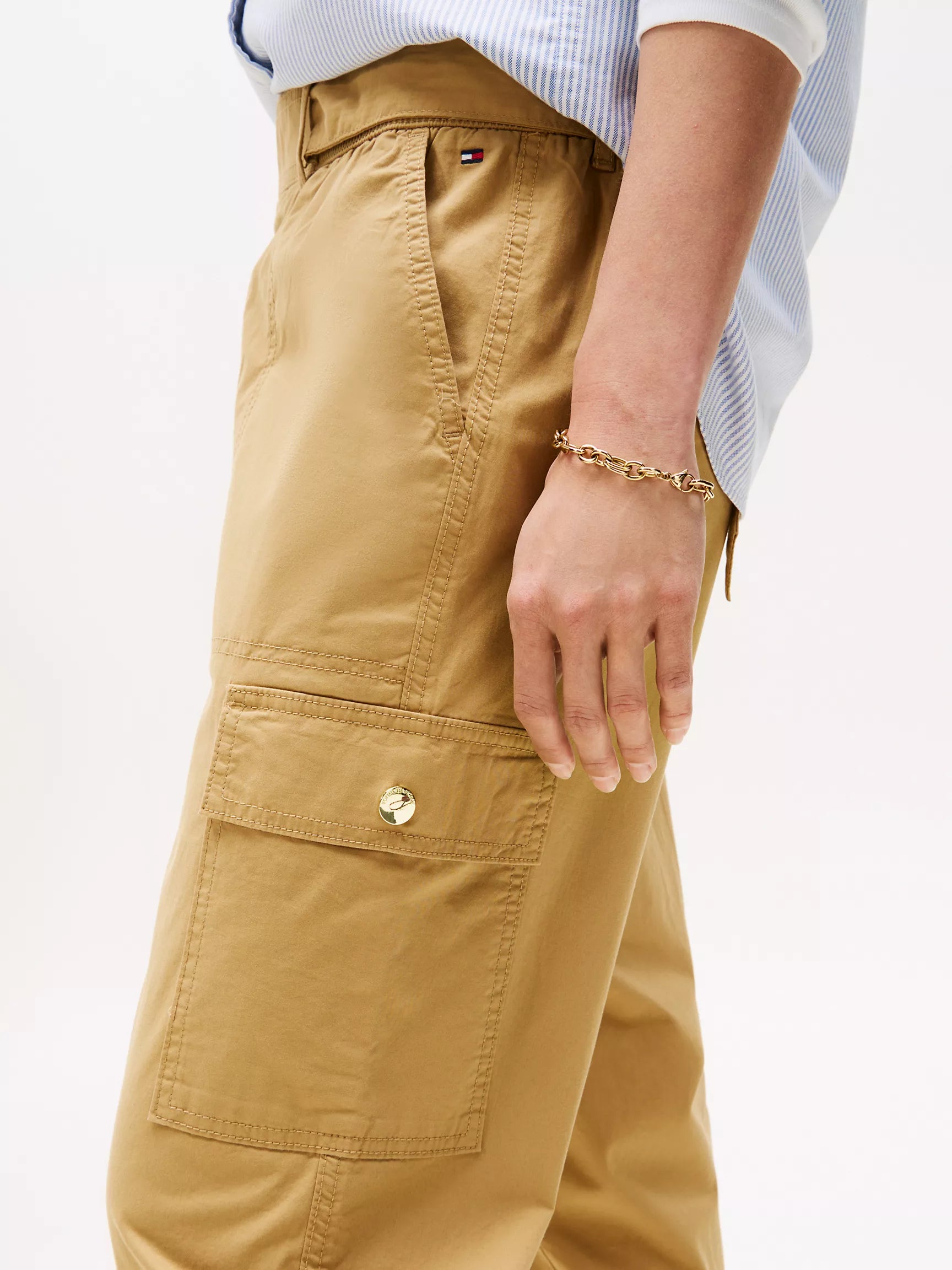 Tommy Womens' Belted Cargo Jogger/ Classic Khaki