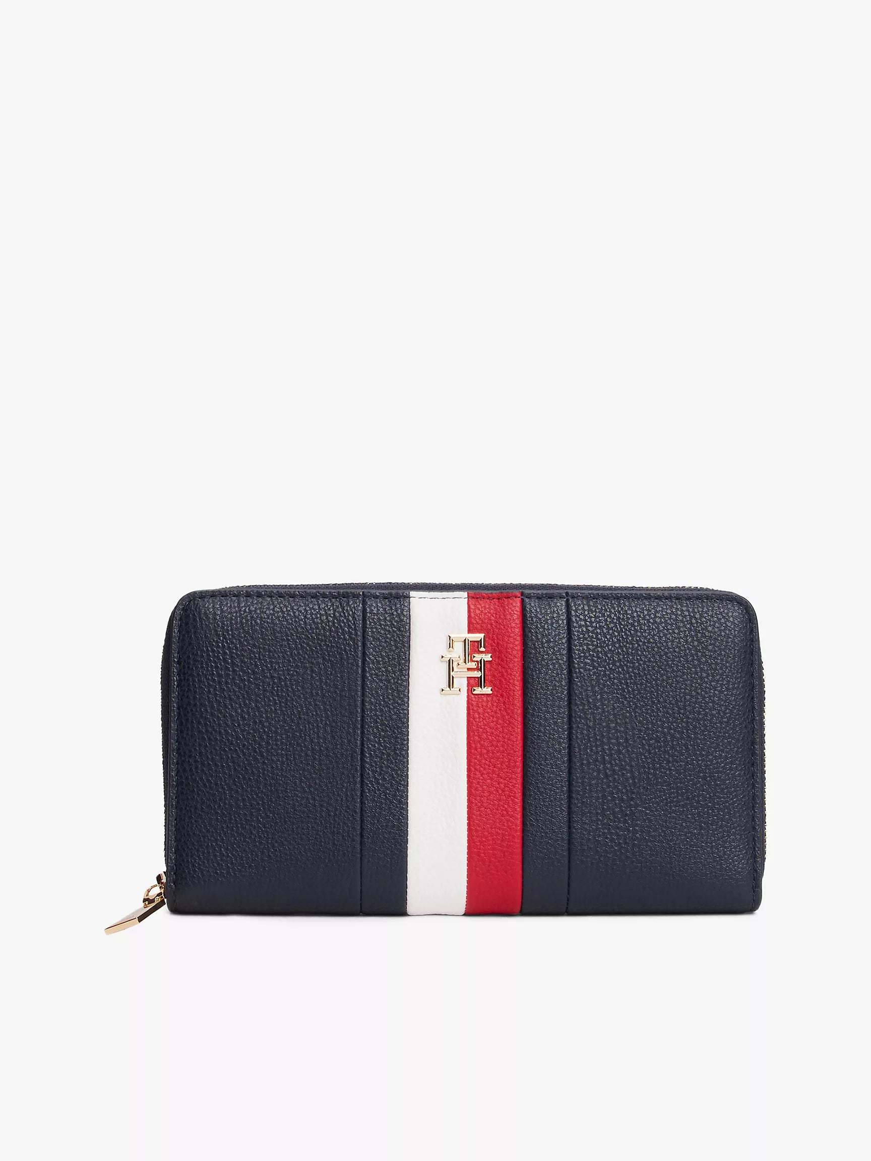 Womens' Tommy Signature Stripe Zip Wallet