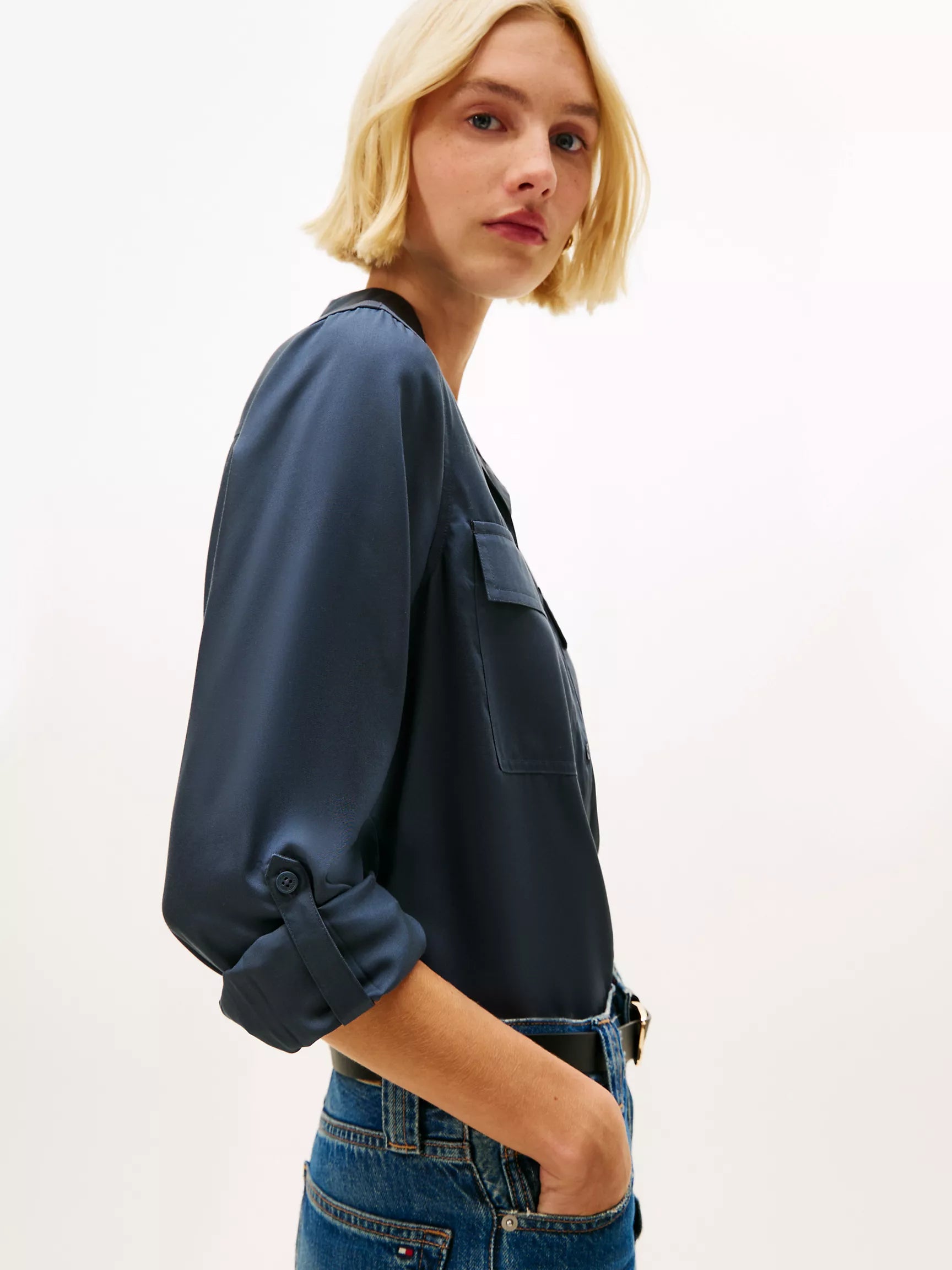 Womens' Tommy Lightweight Utility Shirt/ Military Denim