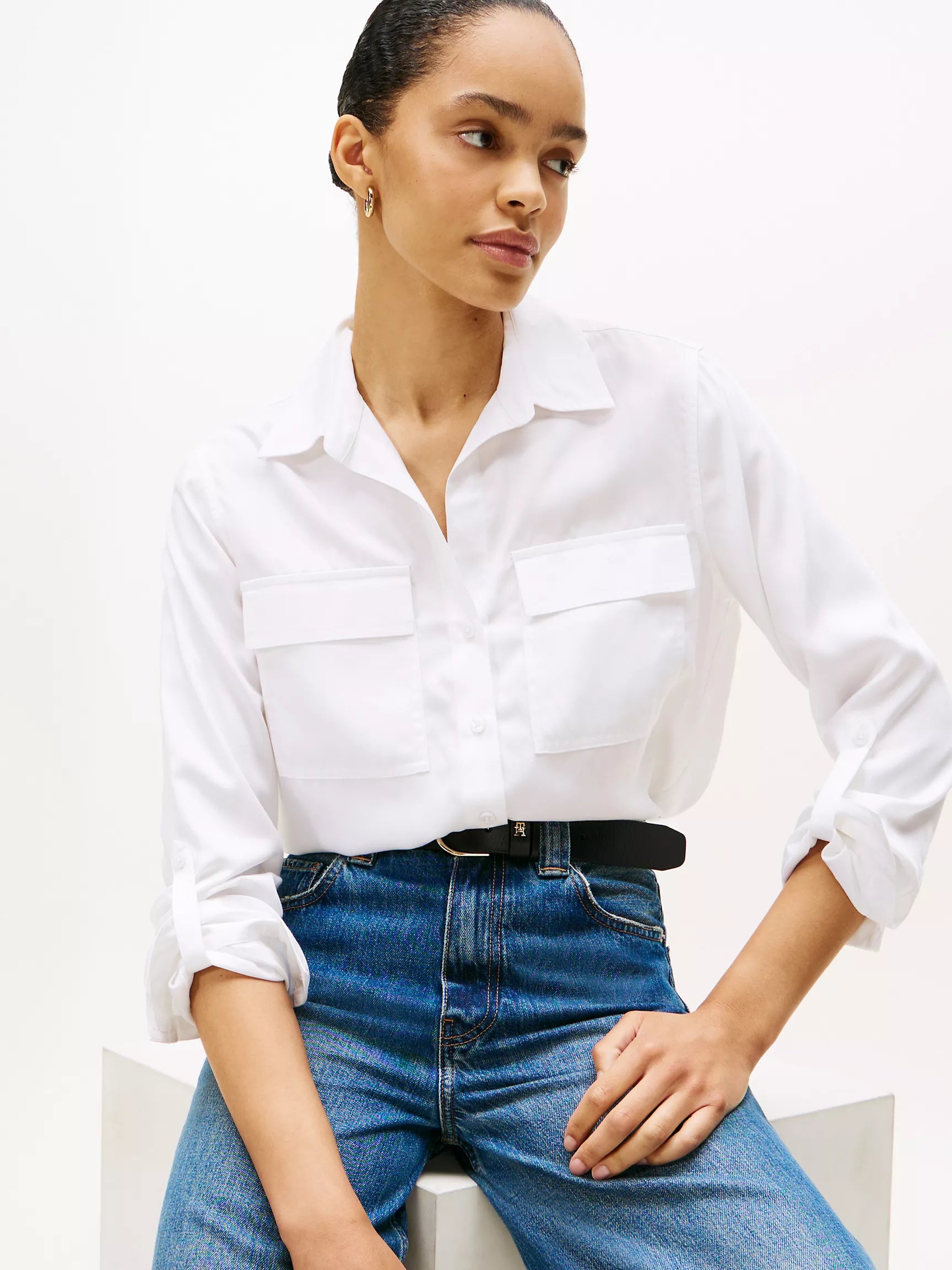 Womens' Tommy Lightweight Utility Shirt/Optic White