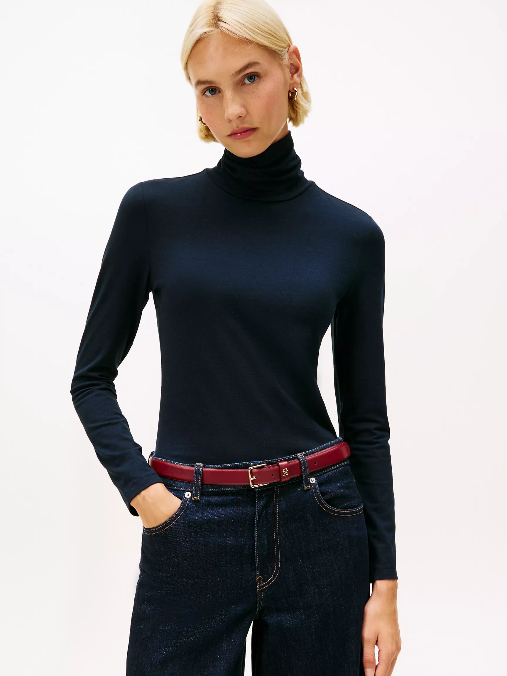 Womens' Tommy Long-Sleeve Turtleneck T-Shirt