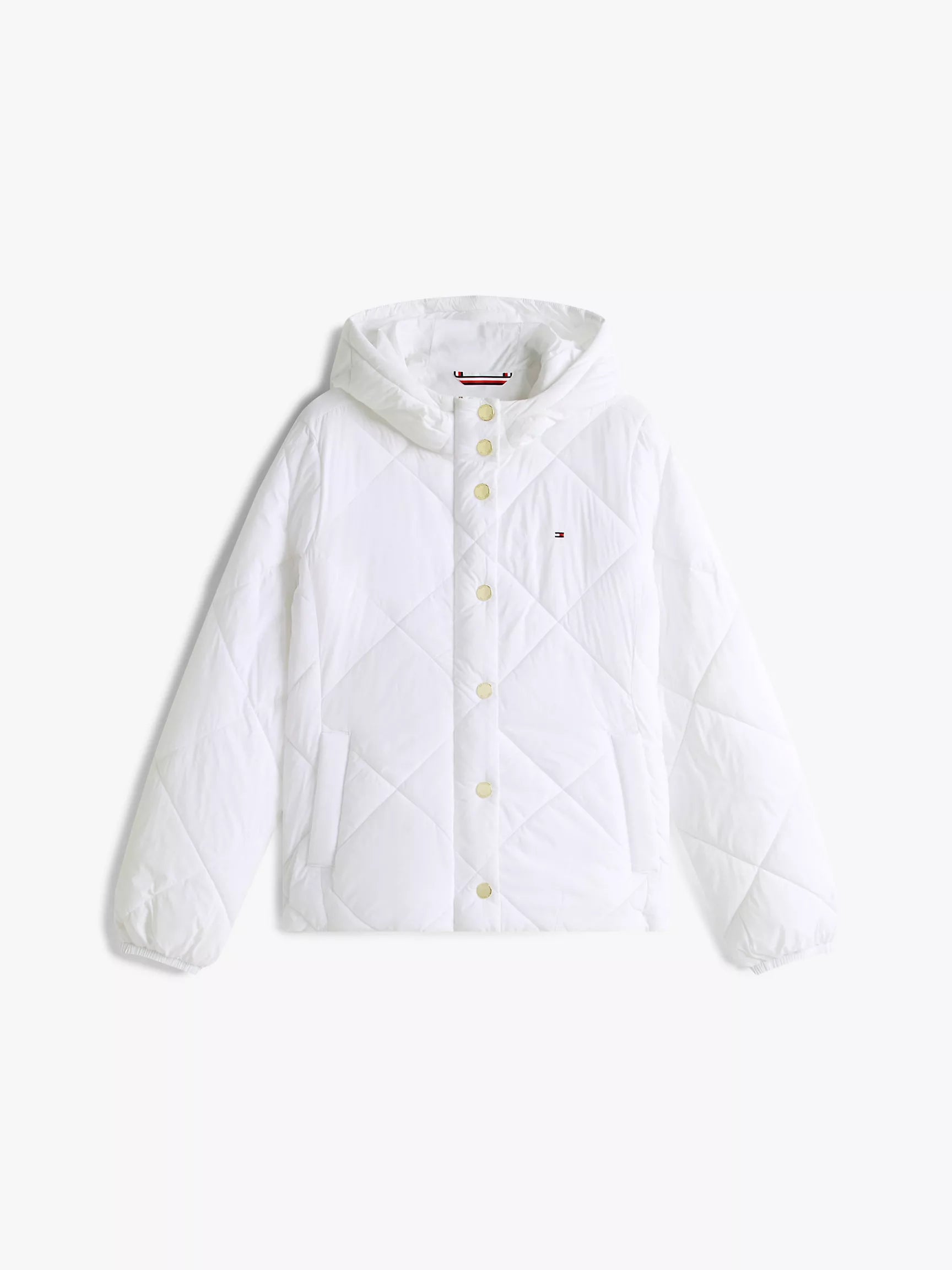 Tommy WOMENS' Hooded Padded Quilted Jacket White