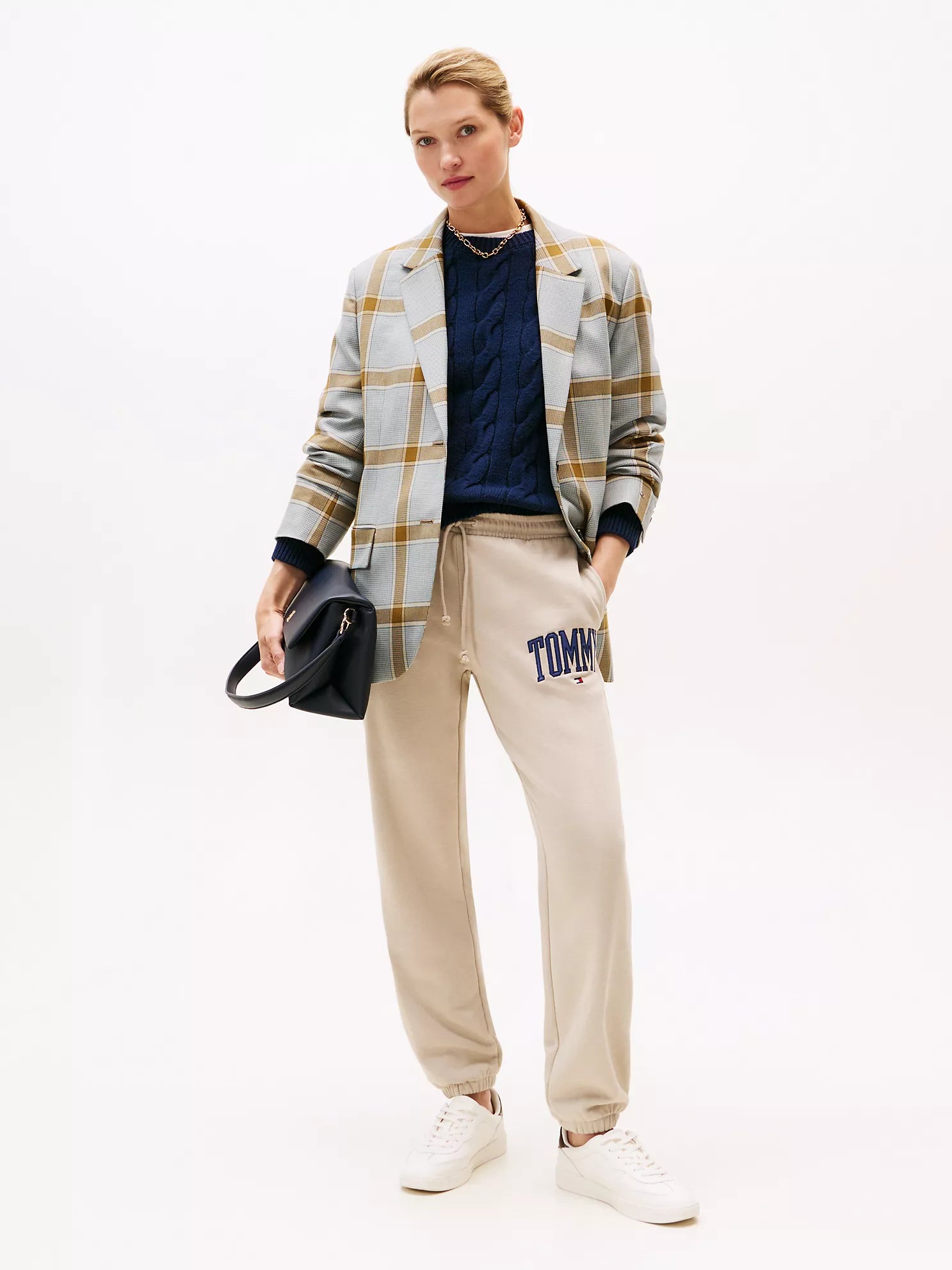 Tommy Womens' Varsity Tommy Logo Sweatpant/ Stone