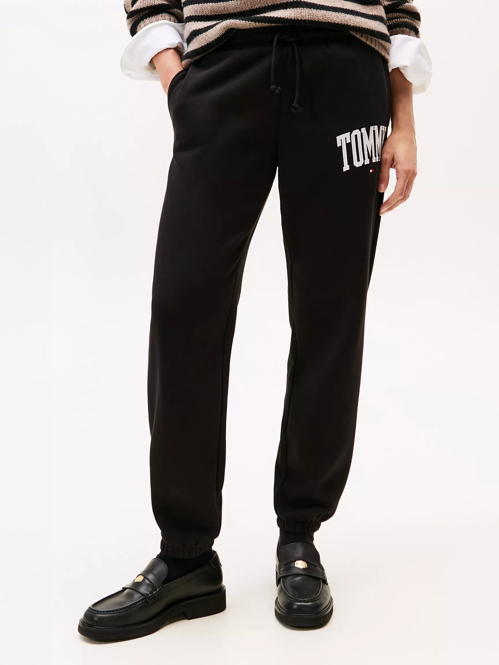 Tommy Womens' Varsity Tommy Logo Sweatpant/ BLACK
