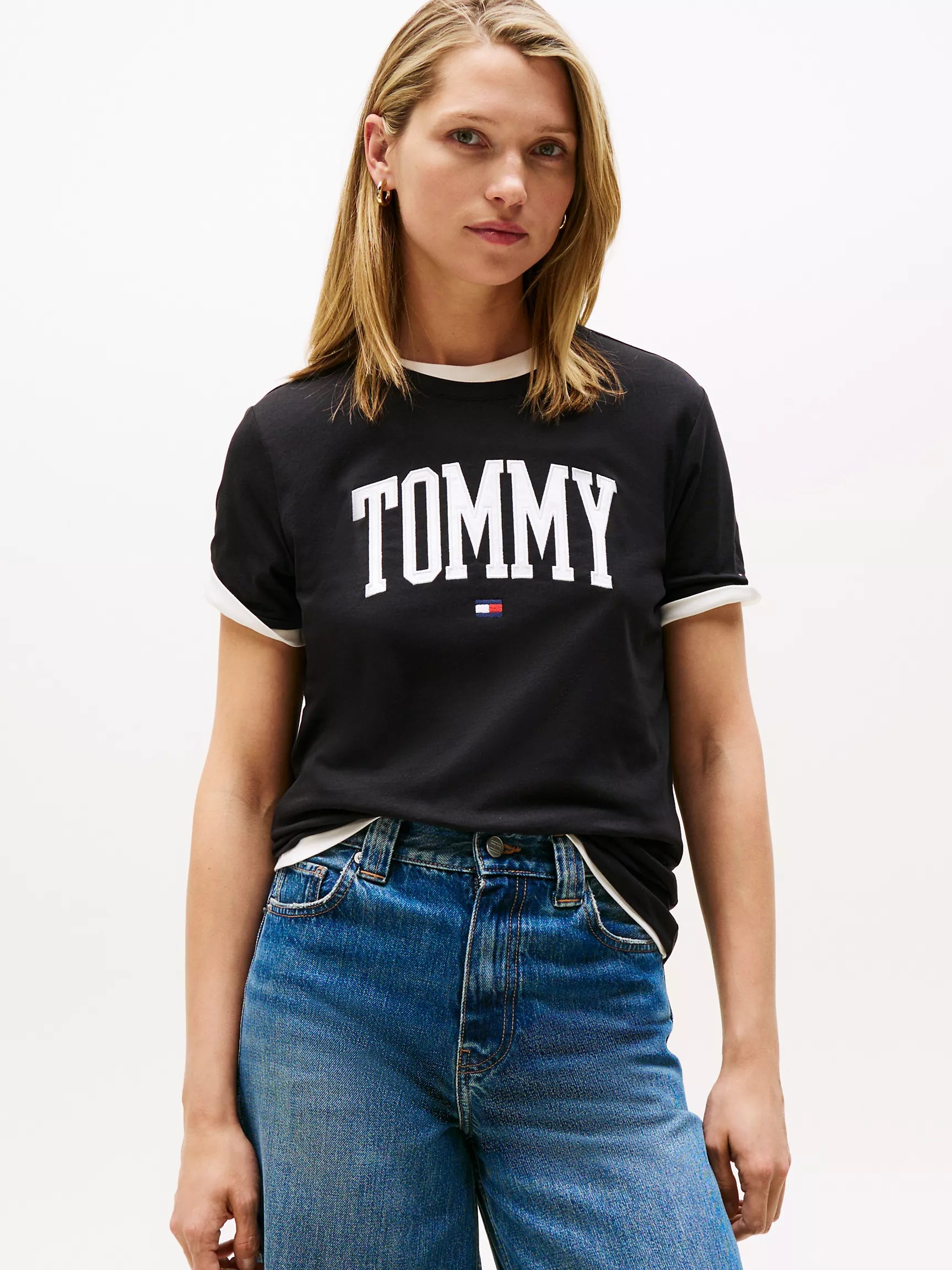 Womens' Tommy Logo T-Shirt/ Black