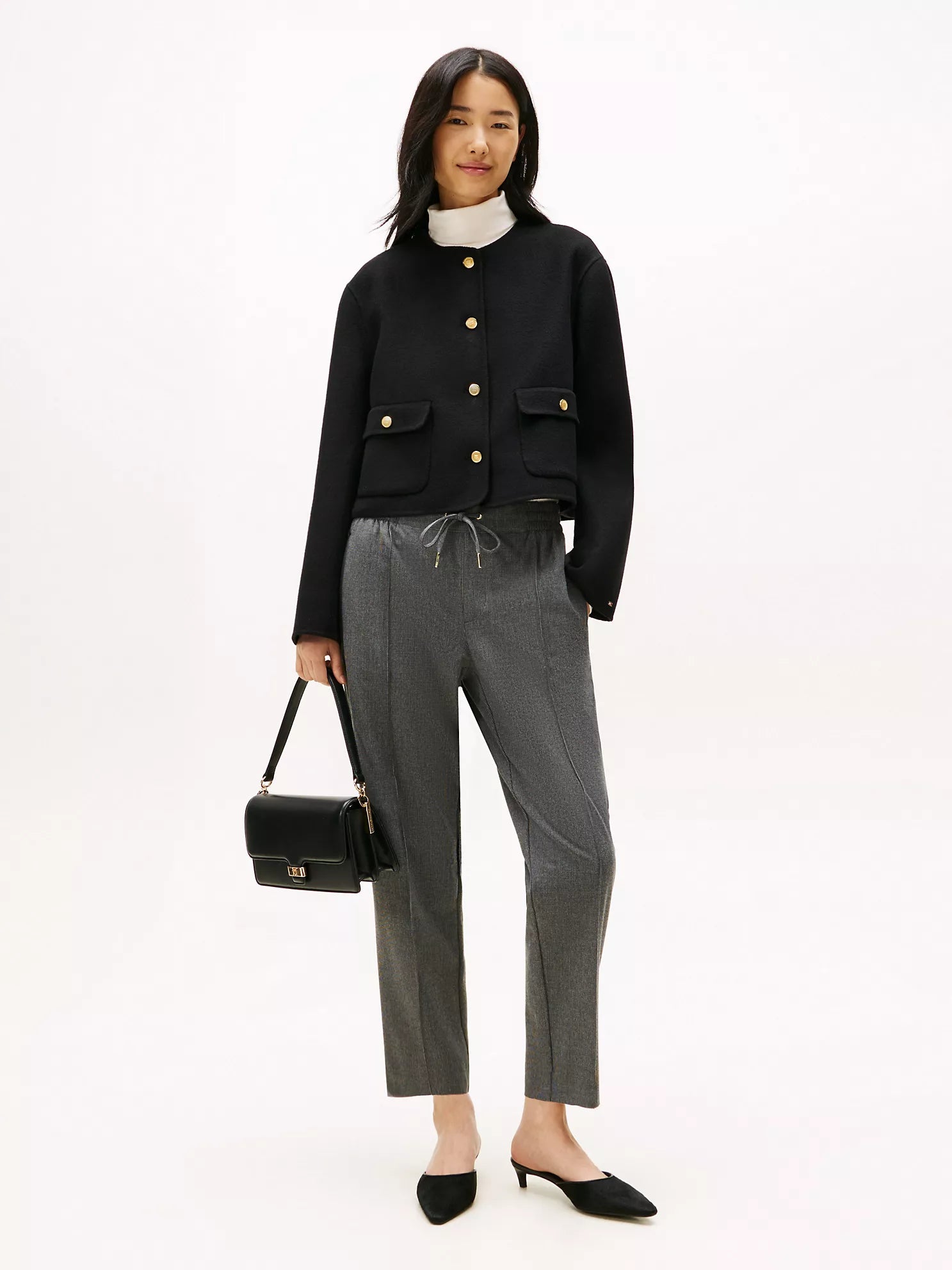 Womens' Tommy Tapered Drawstring Pant Light Grey Heather