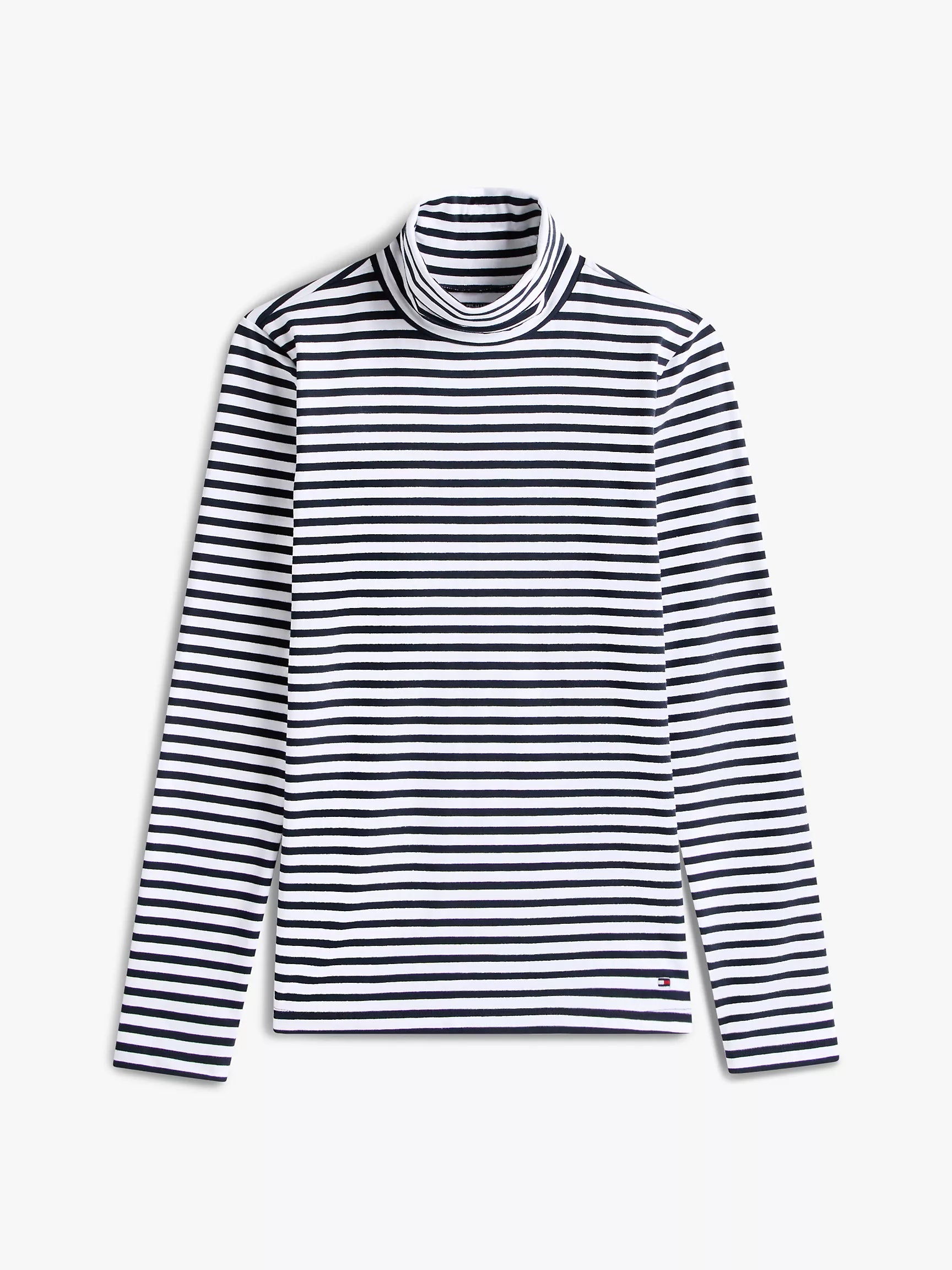 Womens' Tommy Long-Sleeve Stripe Turtleneck T-Shirt