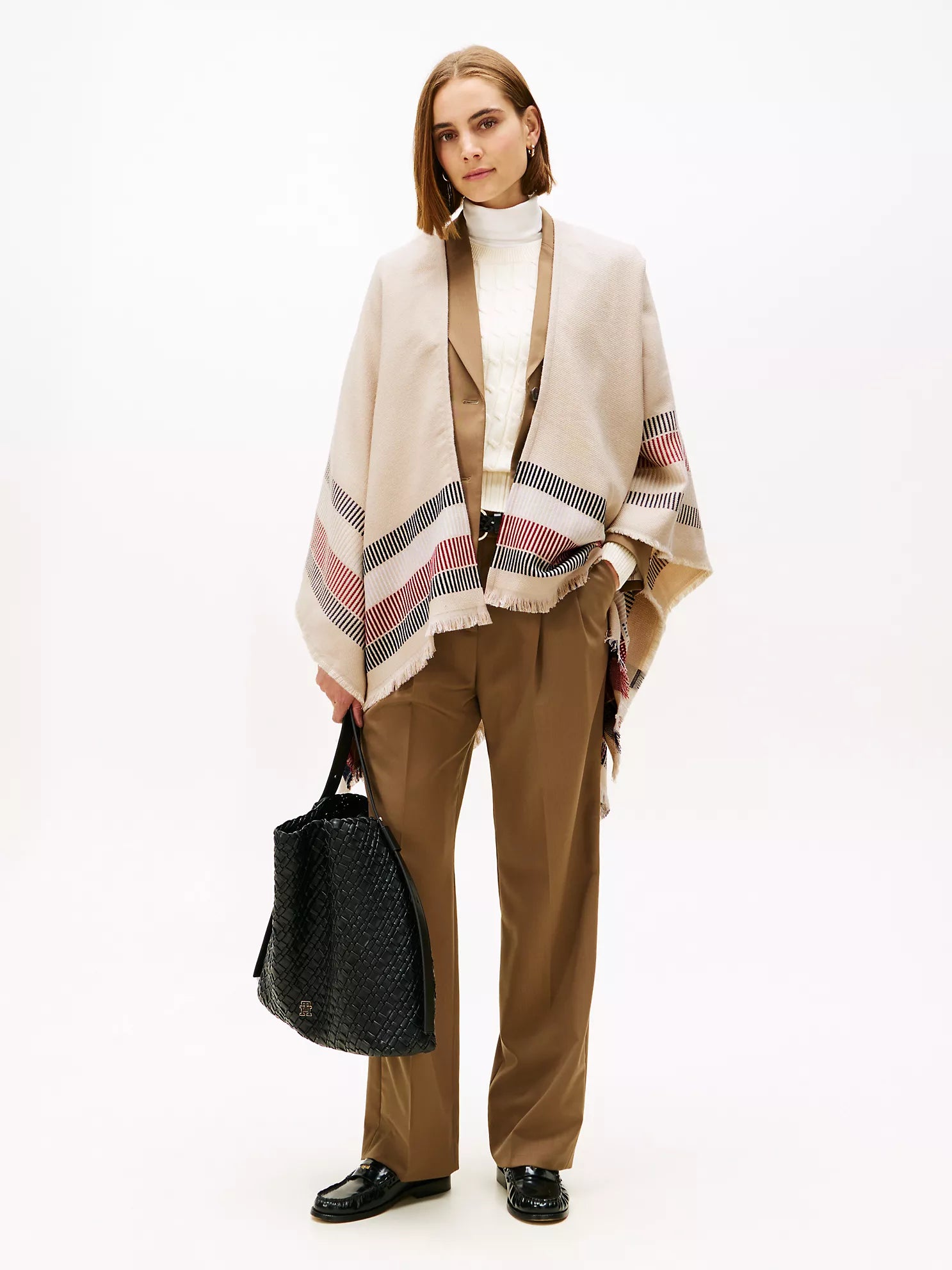 WOMENS' Tommy Hilfiger Stripe Border Cape Classic Beige / Multi