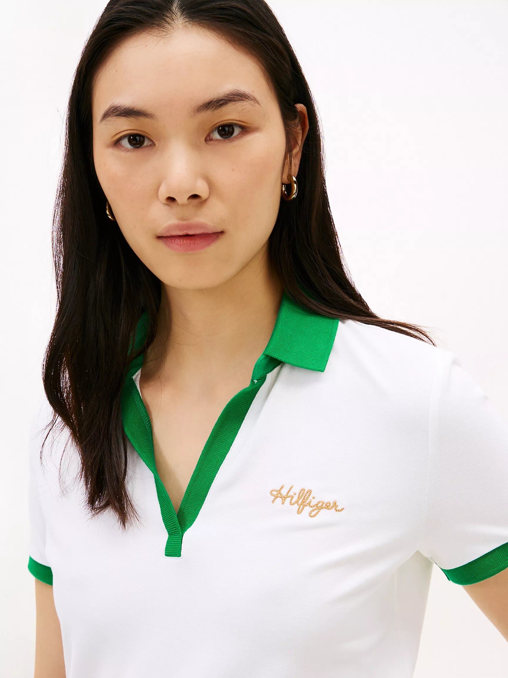 Regular Fit Embroidered Script Logo Polo-Optic White