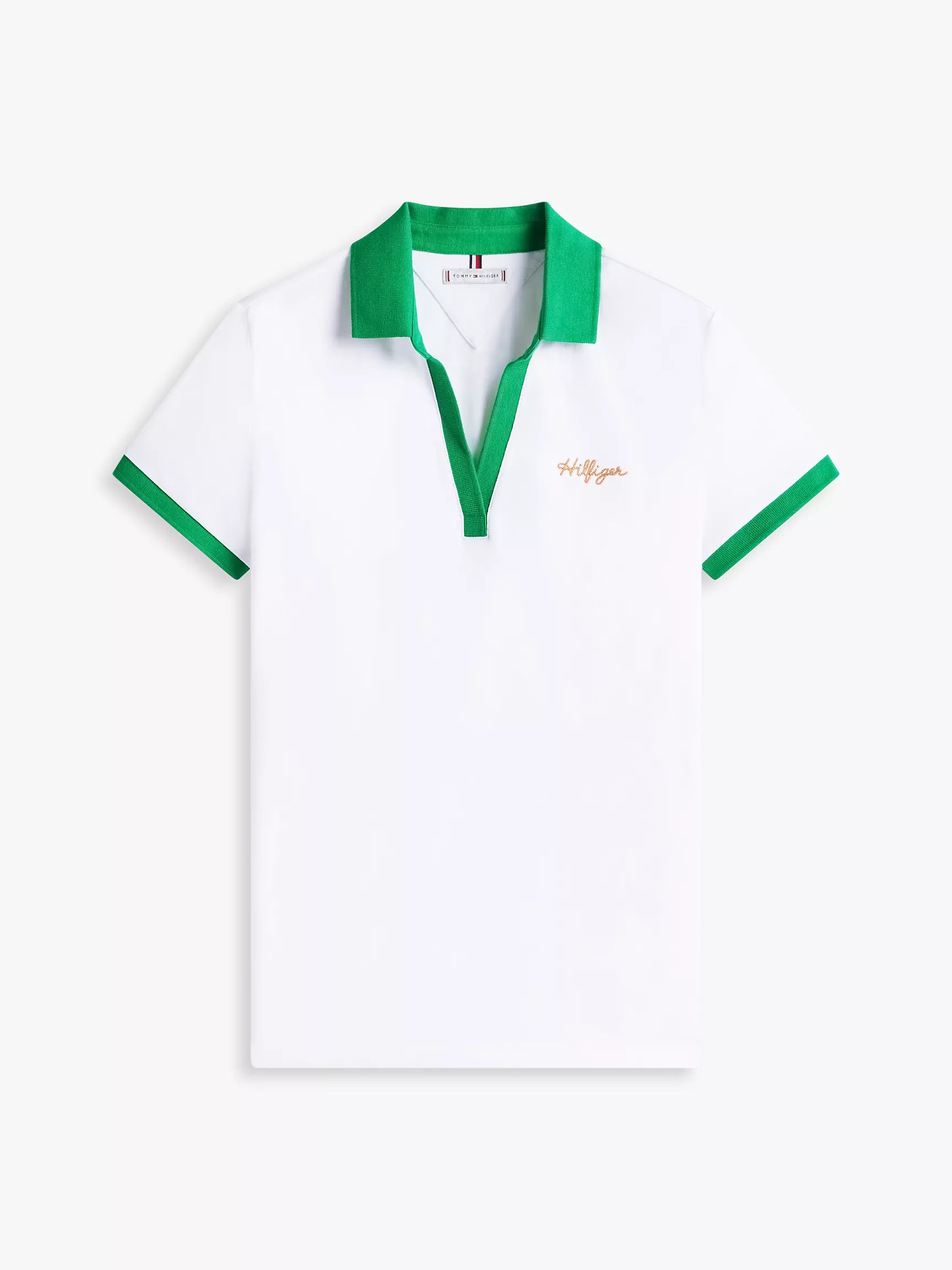 Regular Fit Embroidered Script Logo Polo-Optic White