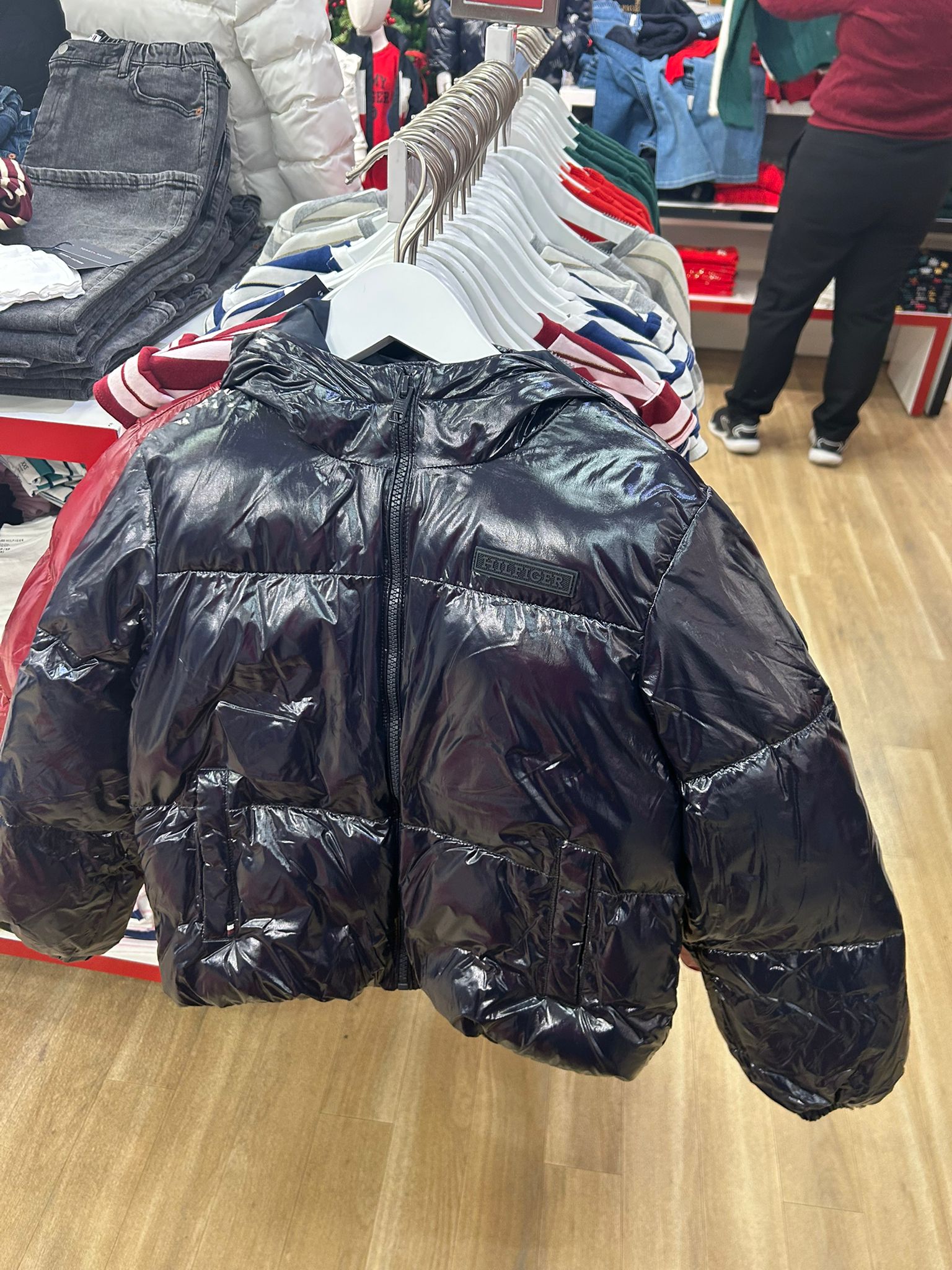 TOMMY Girls  Glossy New York Puffer Jacket Navy