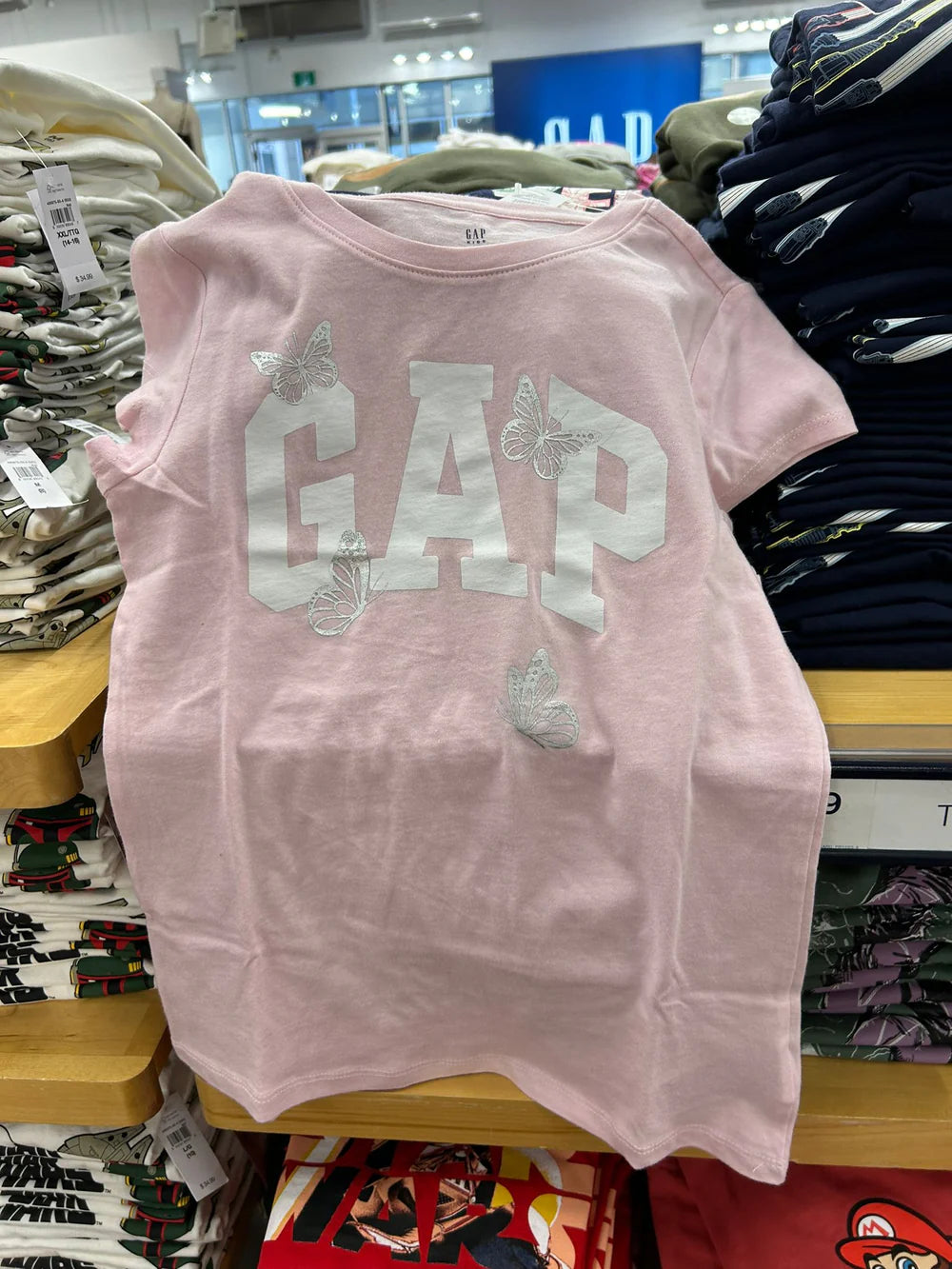 GAP Girls Graphic T-Shirt / Light Peony