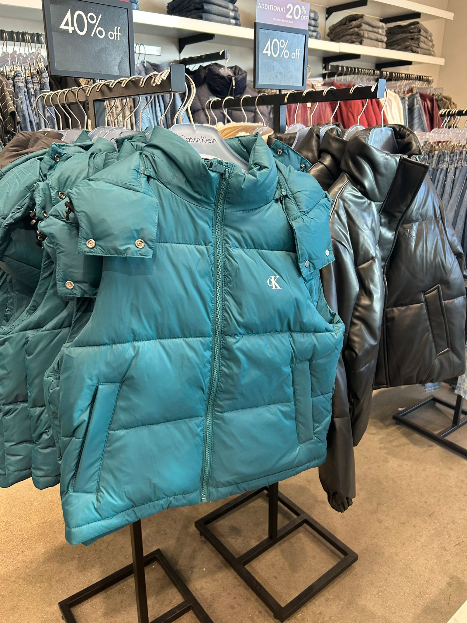Calvin Klein Womens' Nylon Monogram Puffer Vest