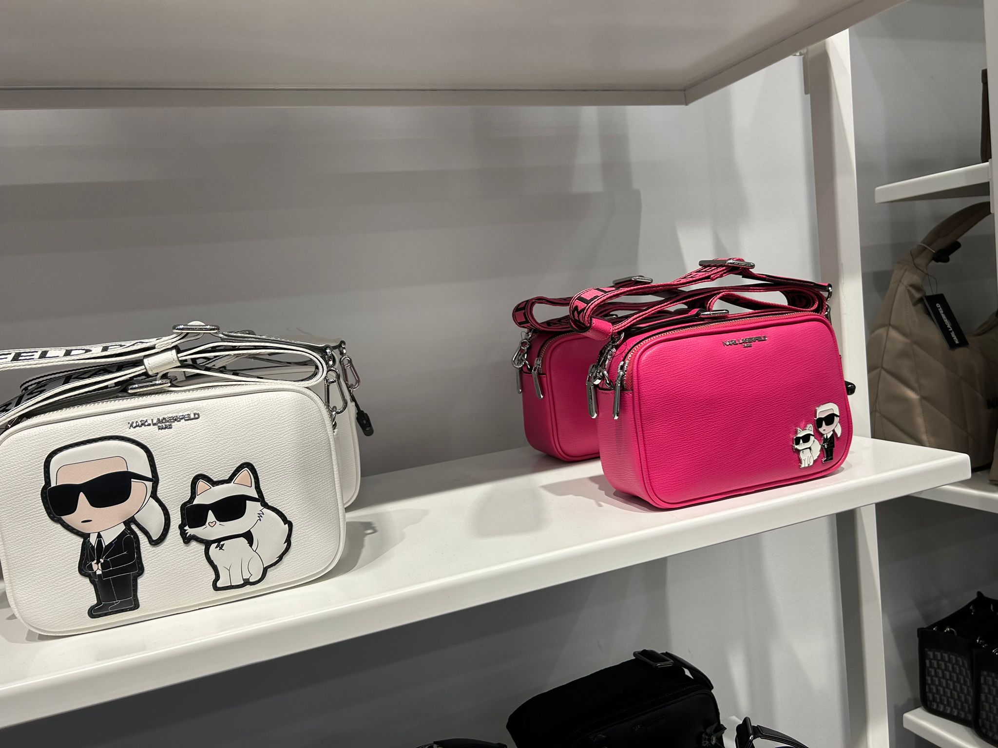 Womens' Karl Lagerfeld Paris MAYBELLE CAMERA CROSSBODY Fushia