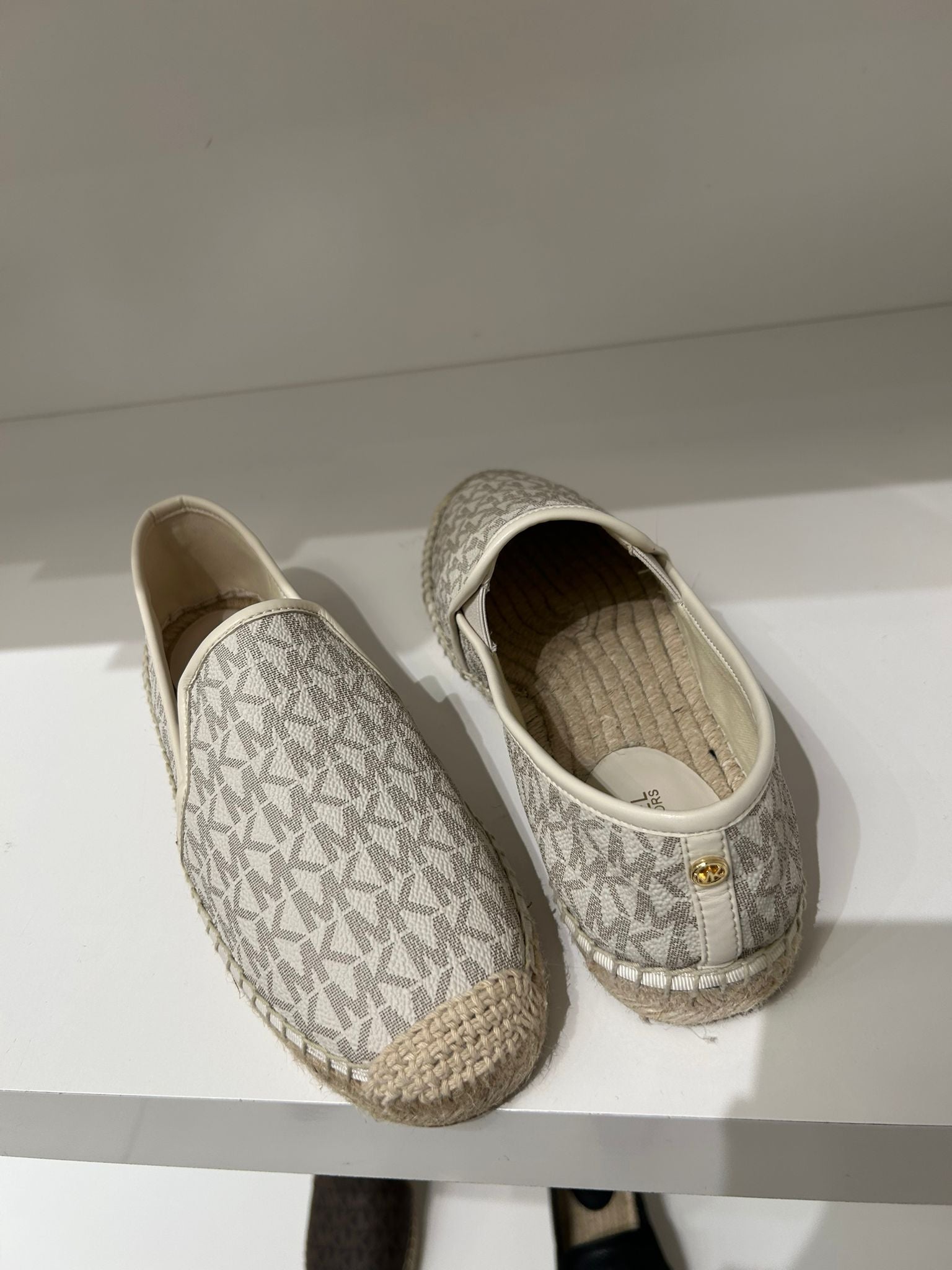 Michael Kors WOMENS' Hastings Signature Logo Slip-On Espadrille VANILLA