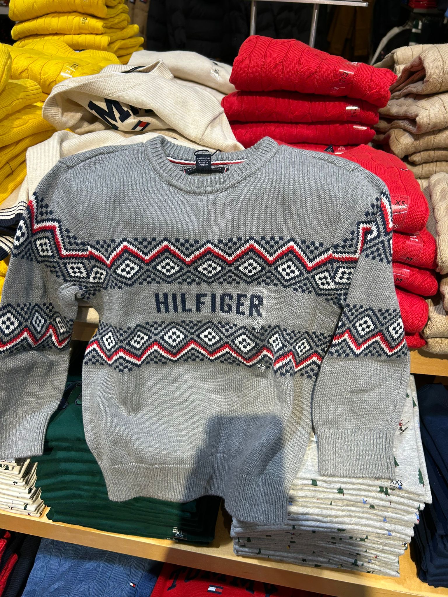 BOY Tommy Fair Isle Sweater Grey Multi