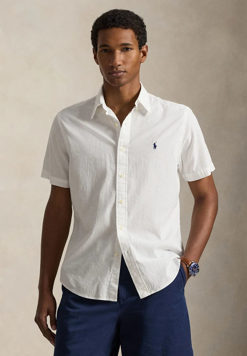 Polo Ralph Lauren CUSTOM FIT SEERSUCKER SHIRT-White