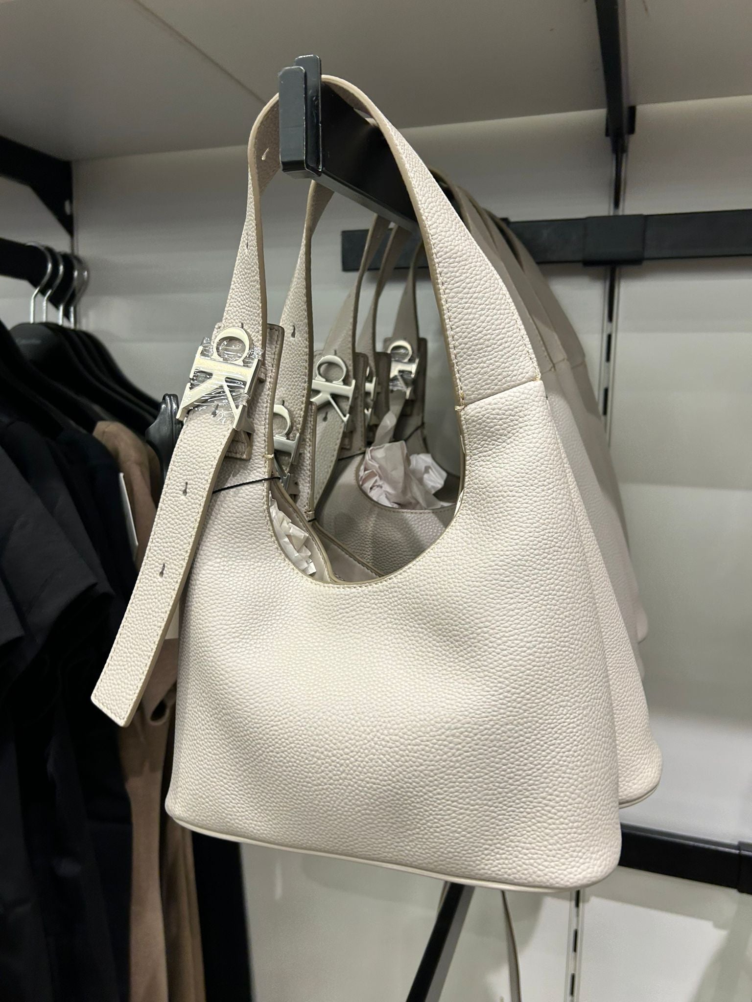 Calvin Klein Womens' Archive Hardware Mini Shoulder Bag Wind Chime