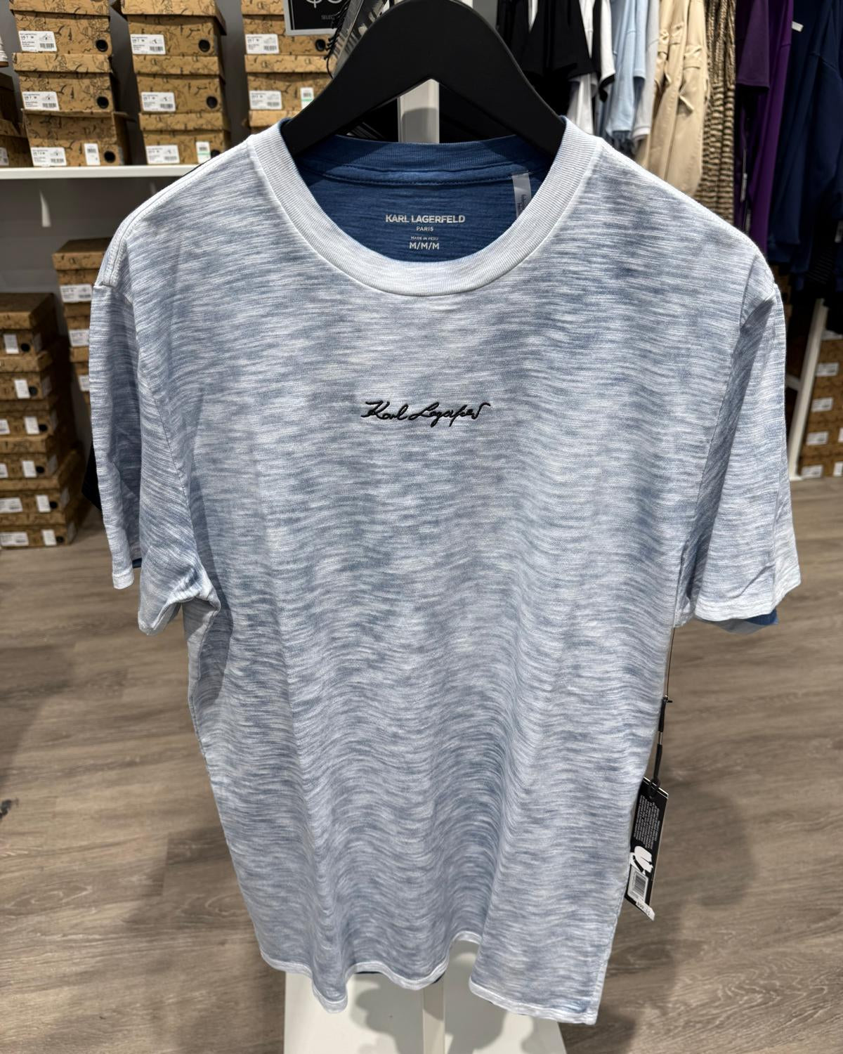 Karl Lagerfeld Paris Men's Chest Signature Slub T-Shirt in Ponce, PR