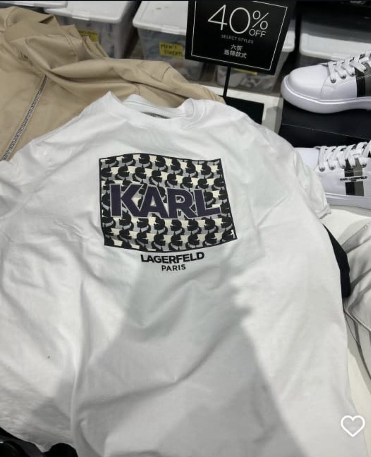 MEN KARL LAGERFELD PARIS Square Profile Logo Tee