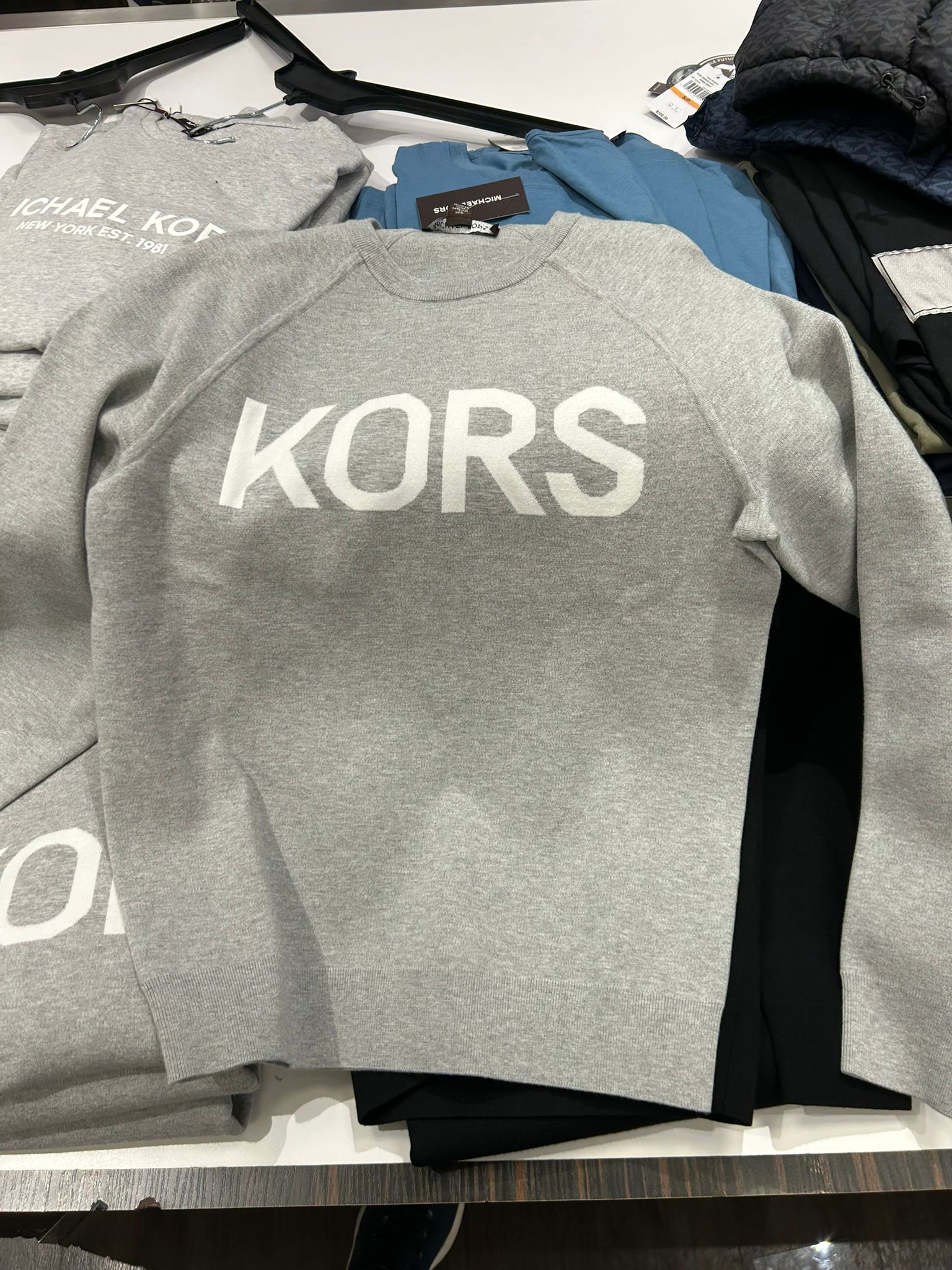 Mens' Michael Kors KORS Stretch Knit Sweater HEATHER GREY