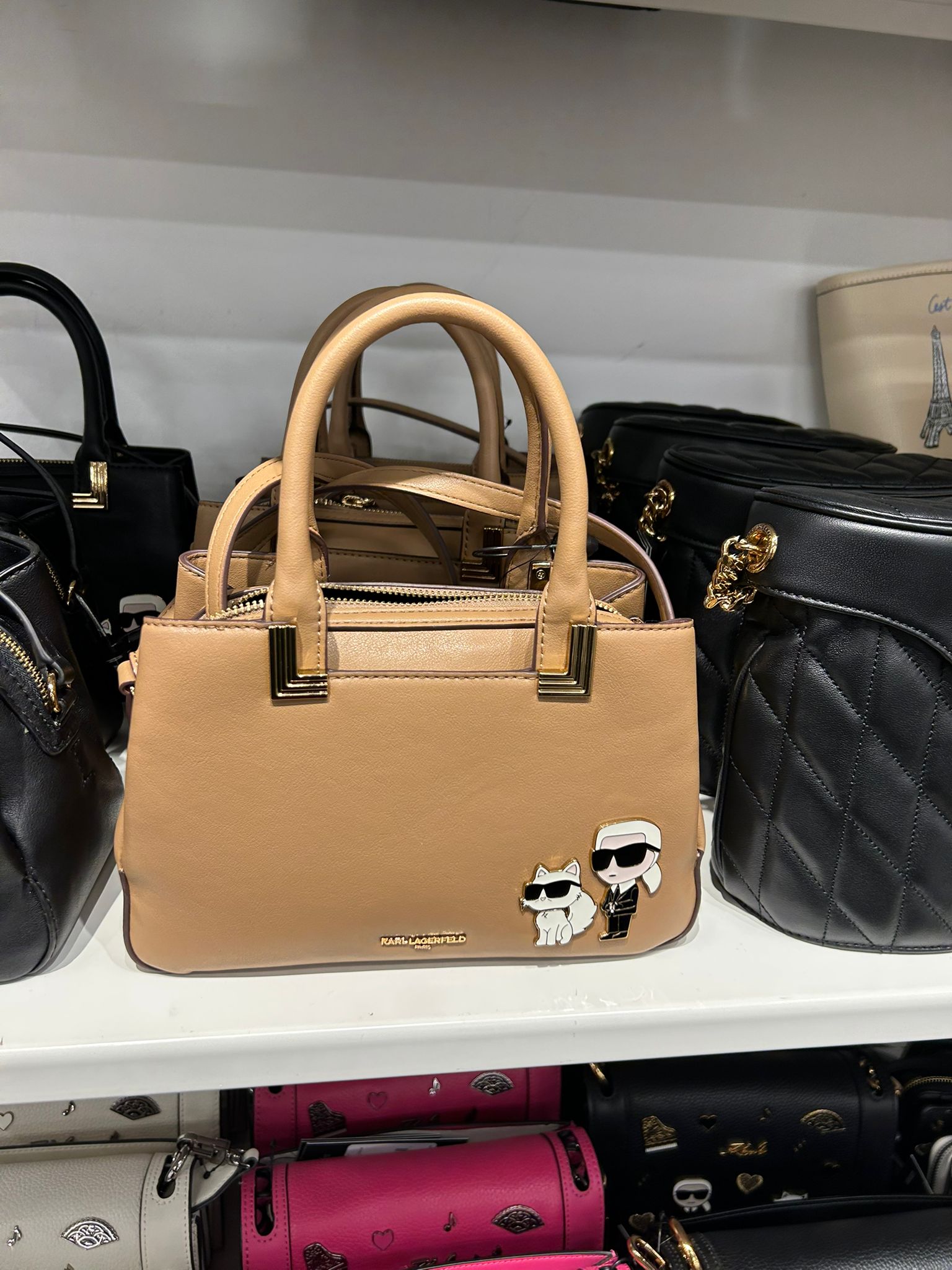 Women's KARL MERIBEL CROSSBODY WITH CATE PINS Brown