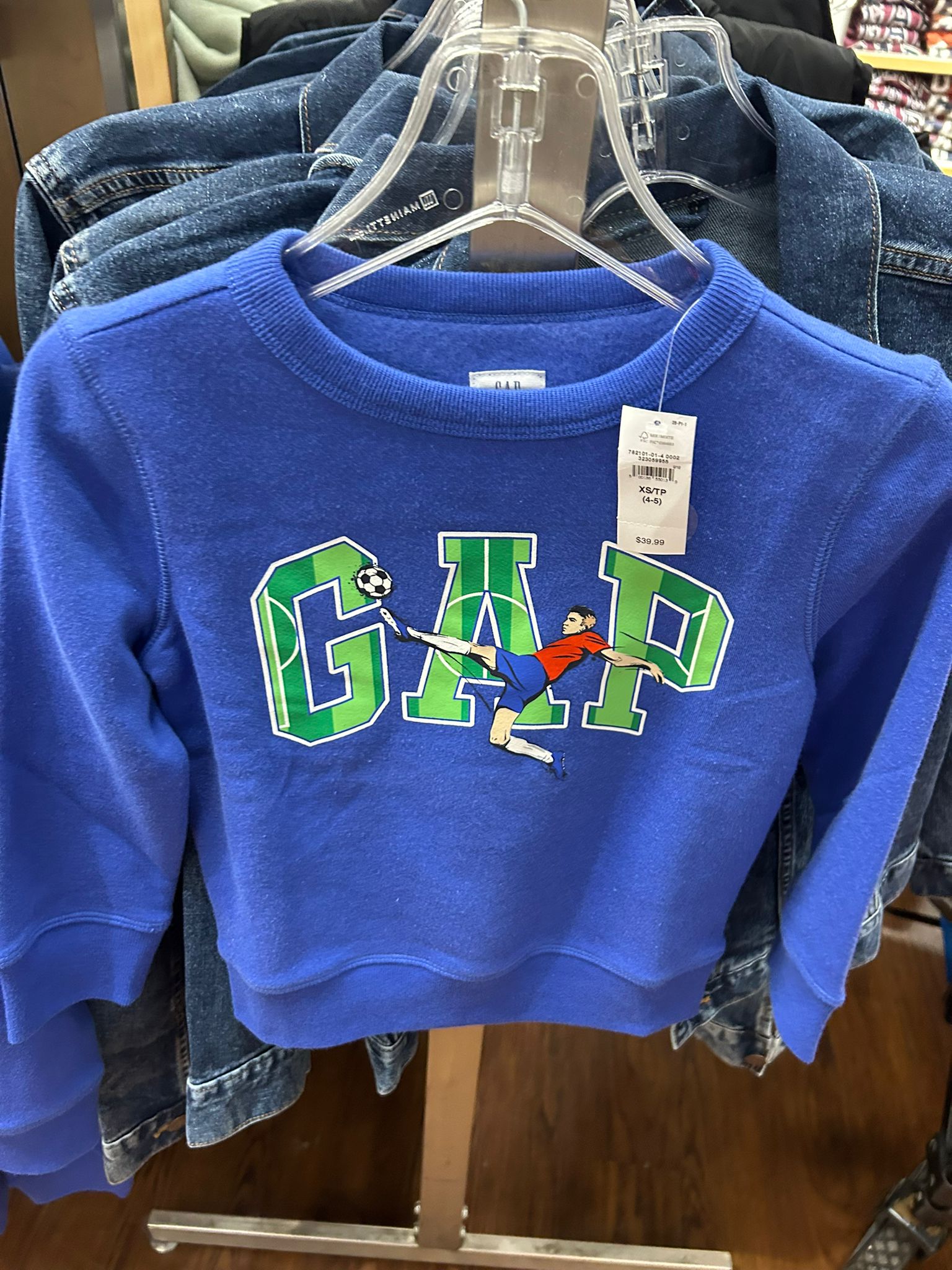 Boys Gap Logo Sweatshirt Dazzling Blue Soccer