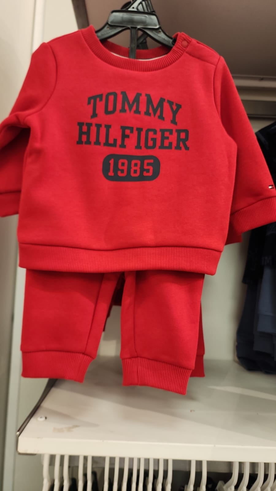 Baby Boys' Tommy Logo Sweatshirt and Pant Set / RED