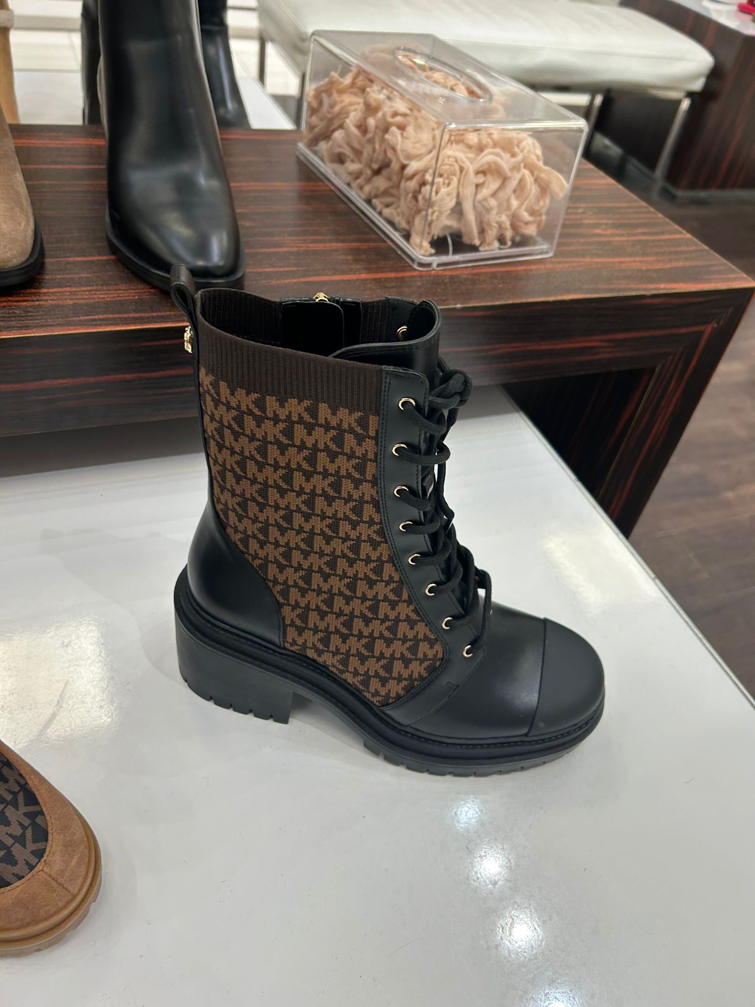 Michael Kors Womens' Hanley Logo Knit Boot