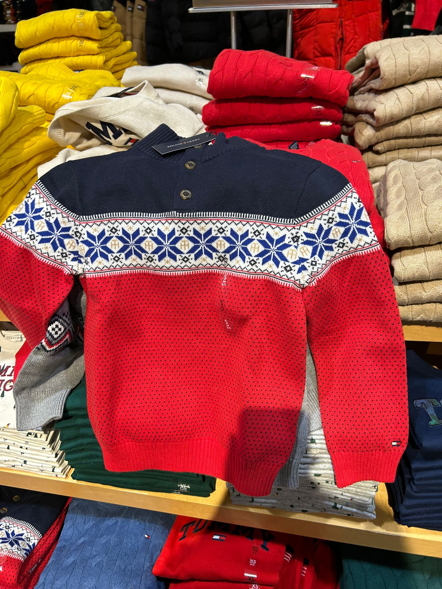BOY Tommy Fair Isle Mockneck Sweater Primary Red