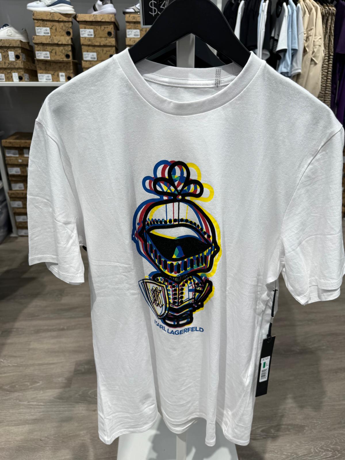 MENS' KARL LAGERFELD Paris Outline Karl Amour Cotton Graphic T-Shirt
