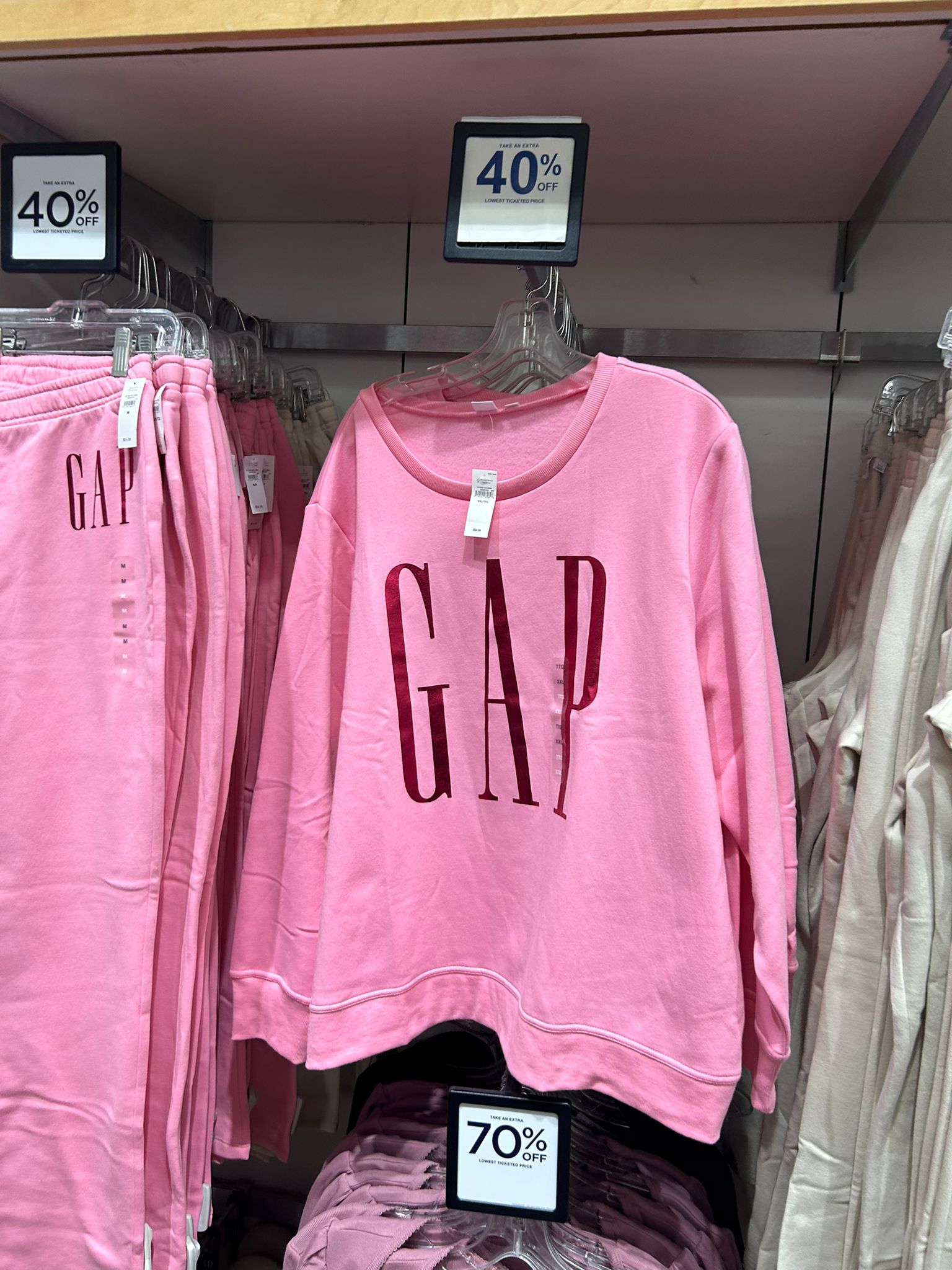Womens' GAP Relaxed Gap Logo Sweatshirt May Pink