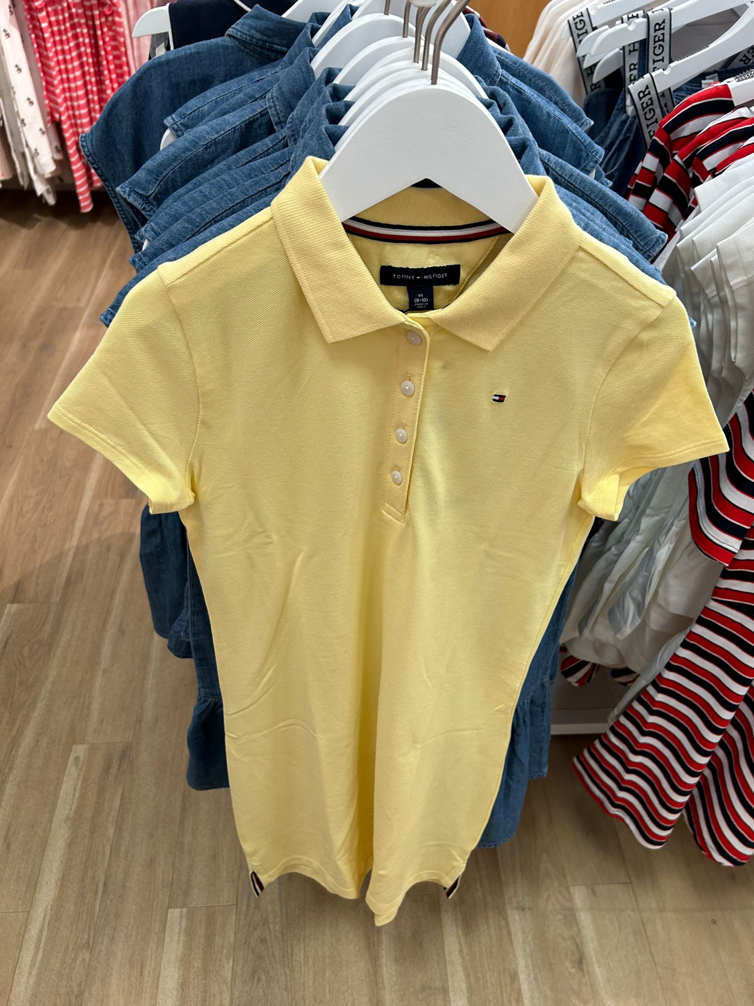 TOMMY HILFIGER Girls' Solid Polo Dress/ Yellow