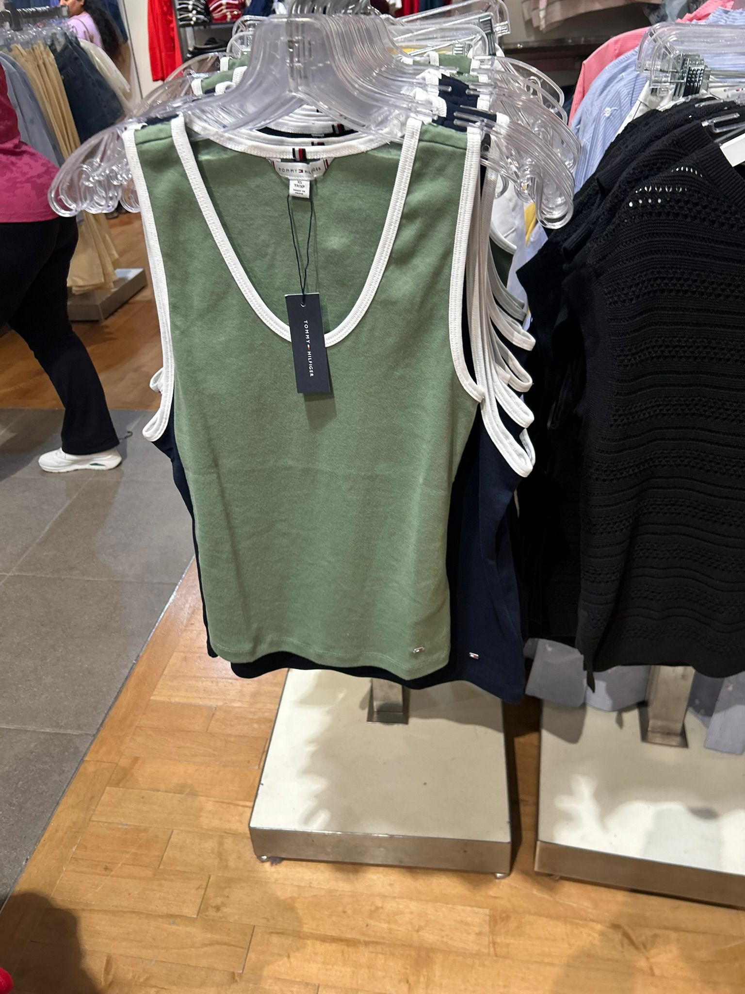 Tommy Hilfiger Women's Heritage Ribbed Racerback Lounge Tank Top-Hunt Club Green
