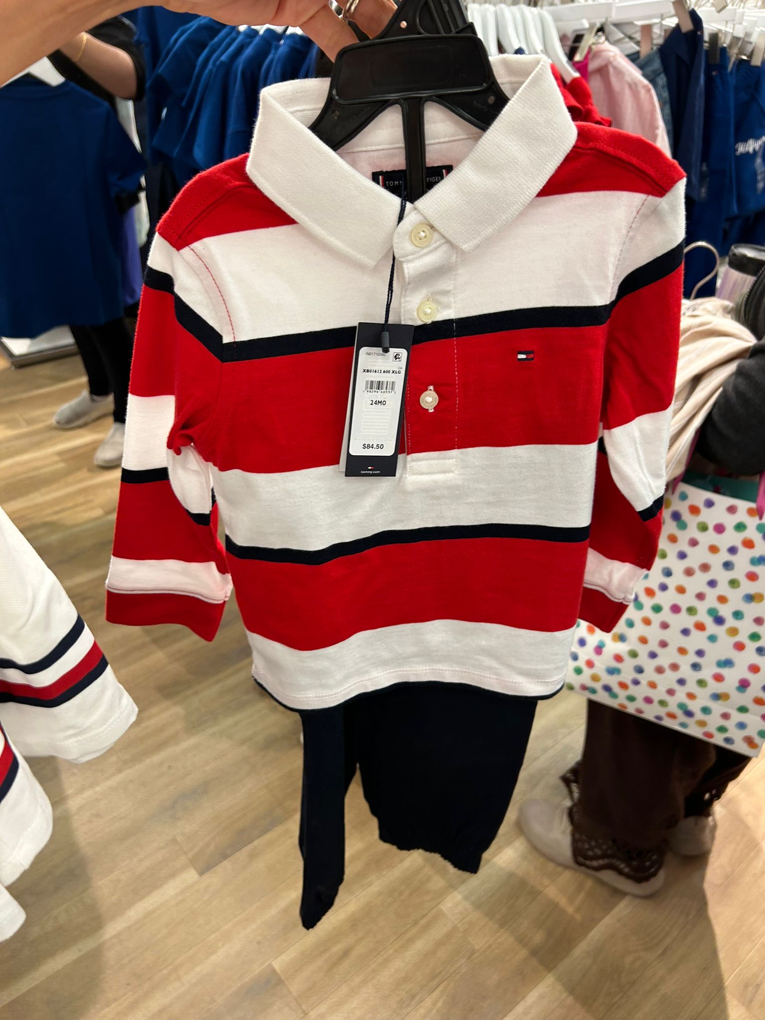Baby Boys' Tommy Stripe Polo Shirt and Pant Set