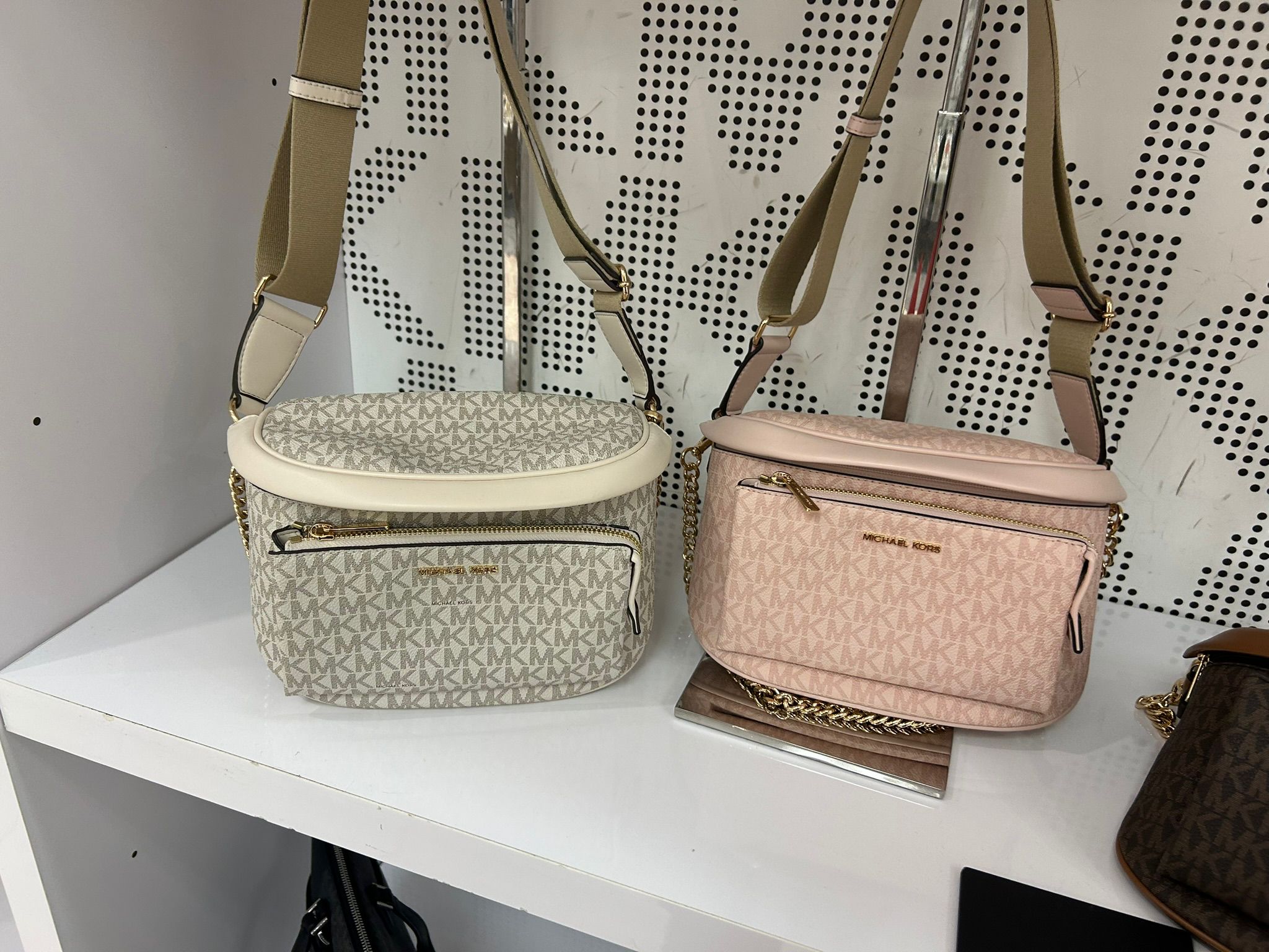 Women's Michael Kors Slater Medium Signature Logo Sling Pack LT CRM MULTI