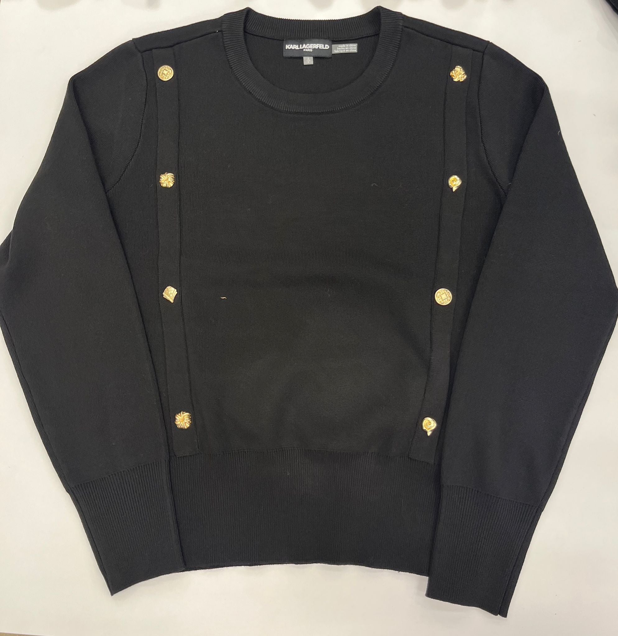 Karl Lagerfeld Paris Women's BUTTON-DETAILED SWEATER