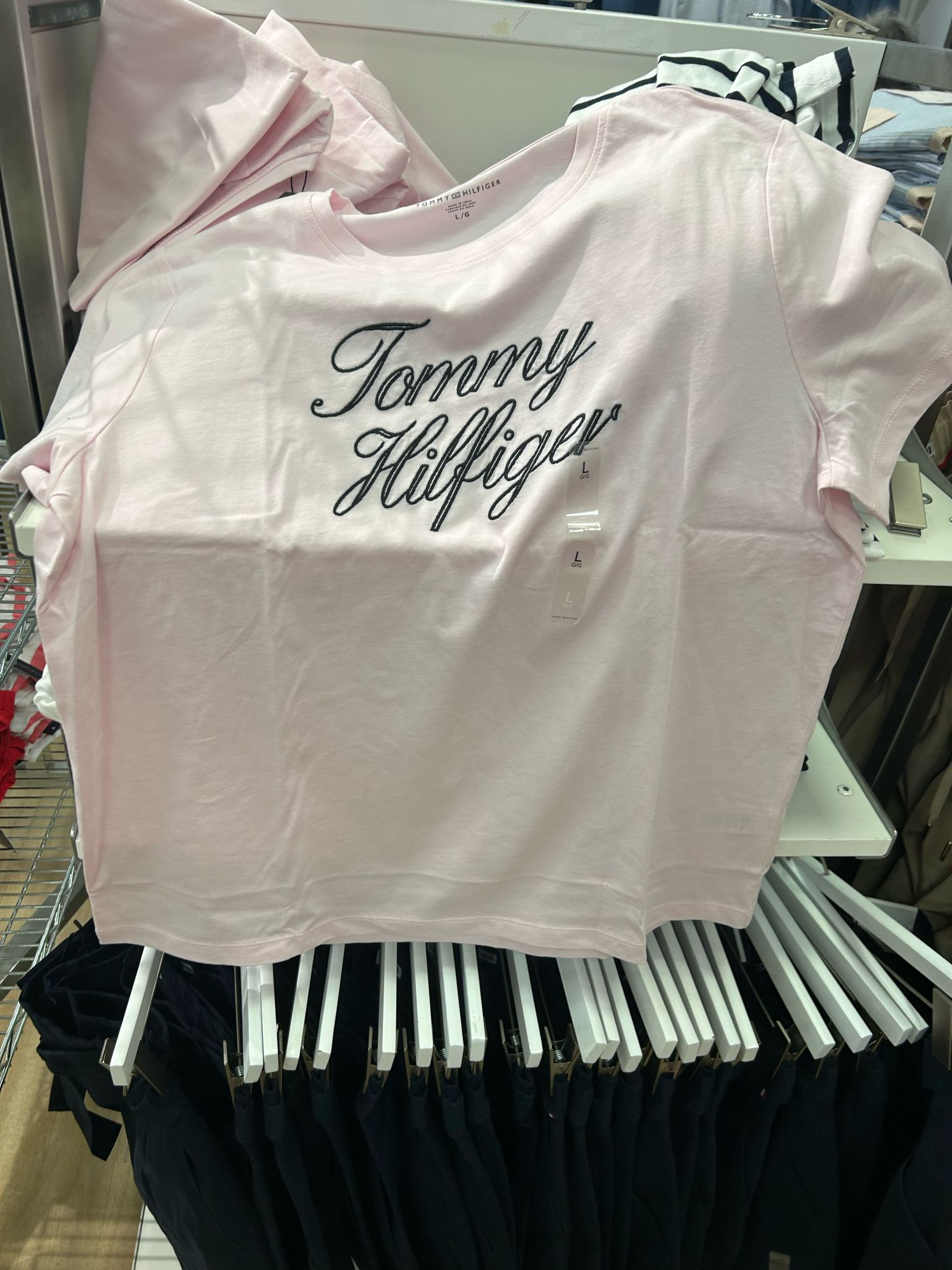 Tommy Womens' Script Hilfiger Logo T-Shirt