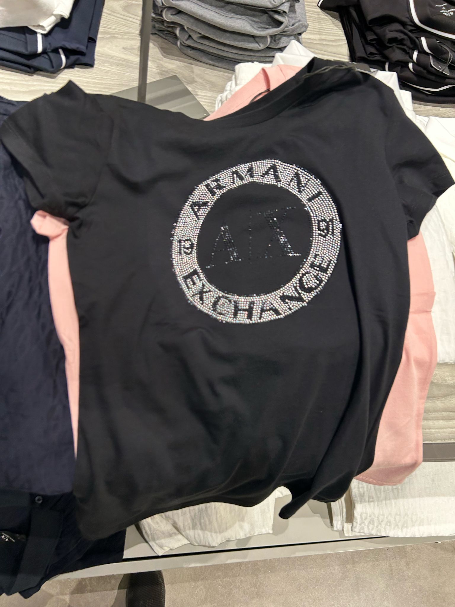 Womens' Armani Exchange logo print T-shirt