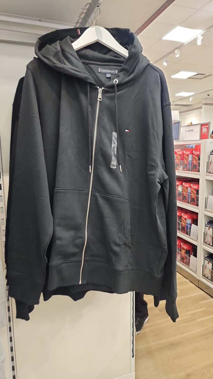 Tommy Mens' Classic Zip Hoodie/ navy blue